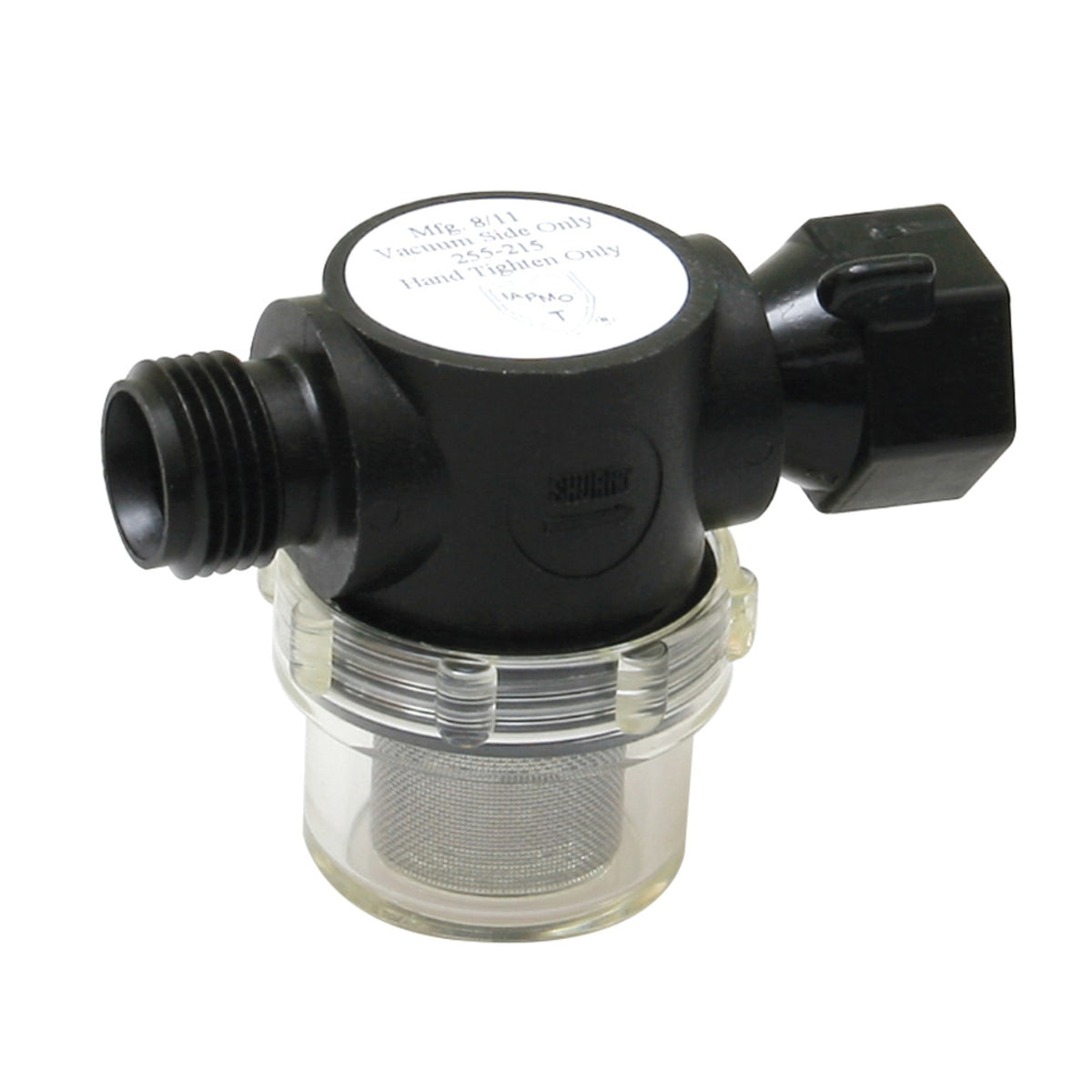 Shurflo Swivel Nut Strainer 1/2' Pipe Inlet Clear Bowl
