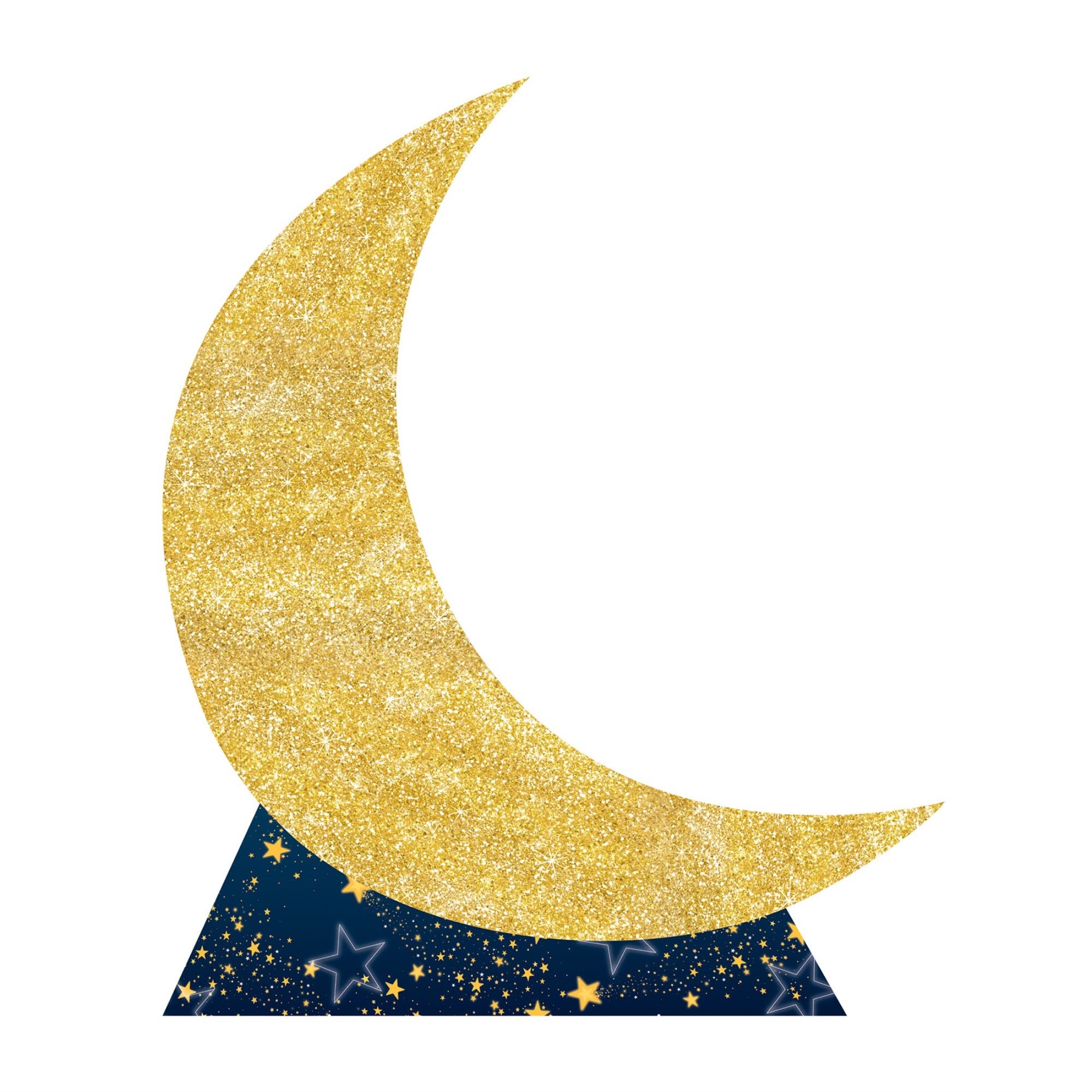 Starry Night Crescent Moon Stand-Up Easel Attached; Assembly Required Pack Of 1