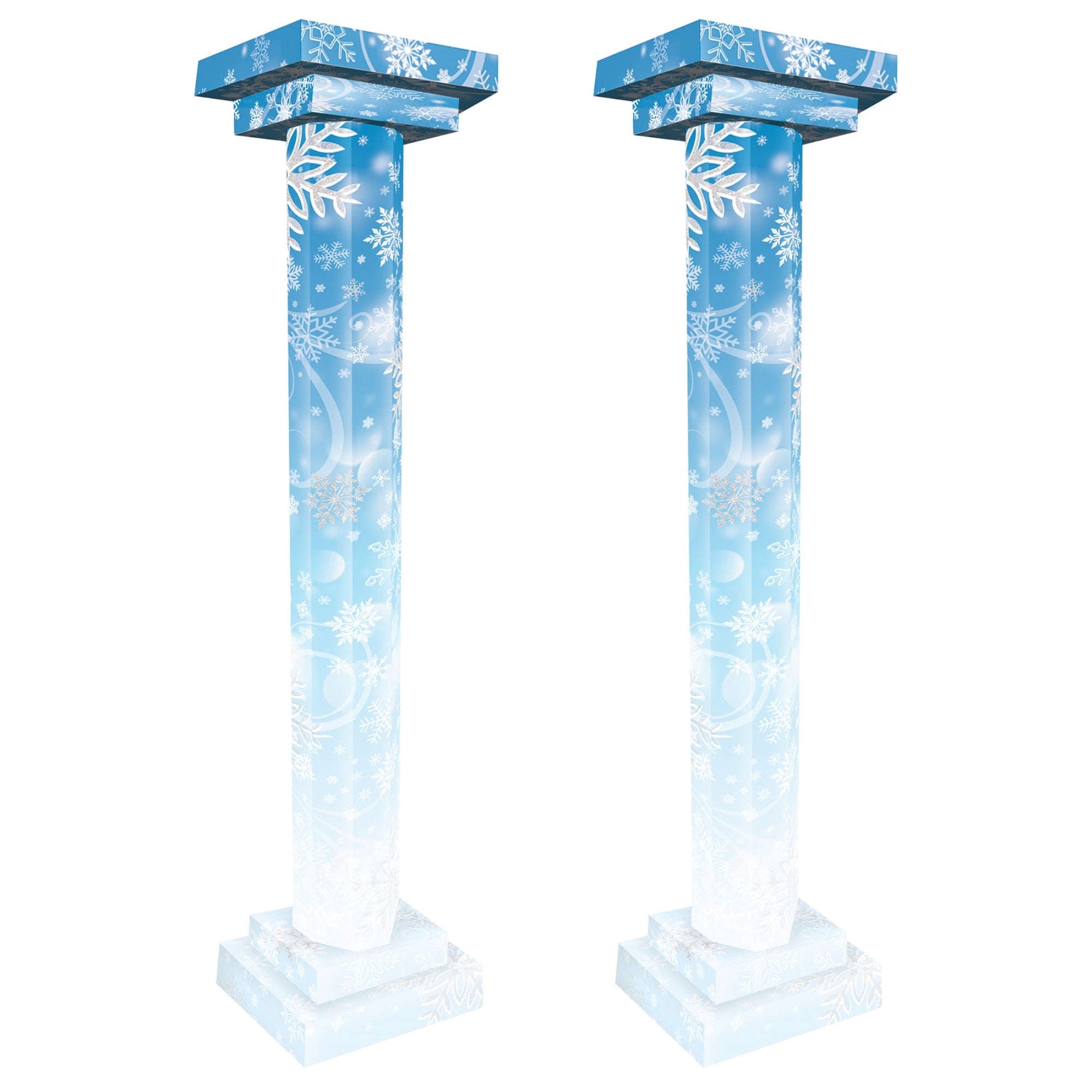 Winter Wonderland 3-D Tall Column Props Assembly Required Pack Of 1