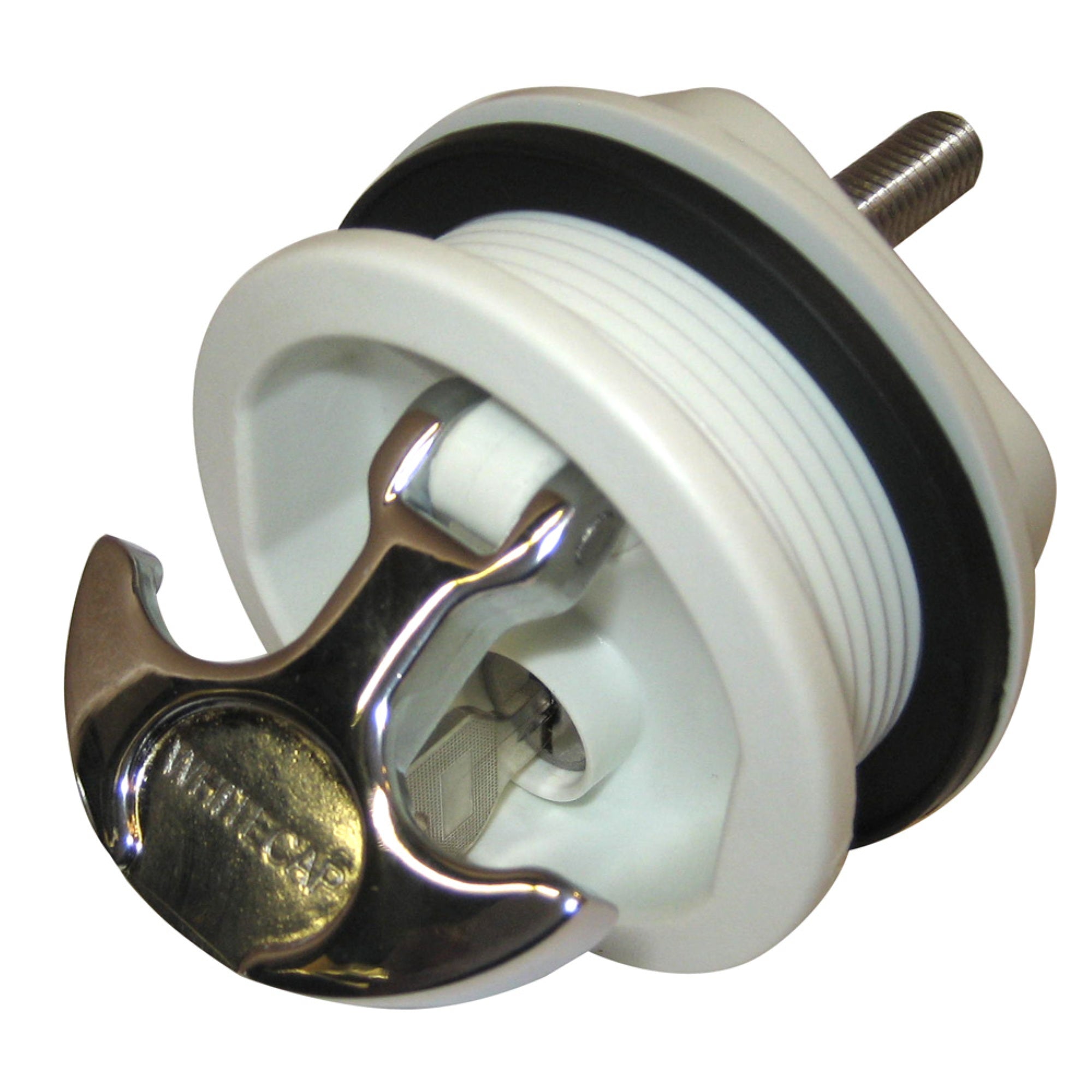 Whitecap T-Handle Latch Cp Zamac/White Nylon Locking