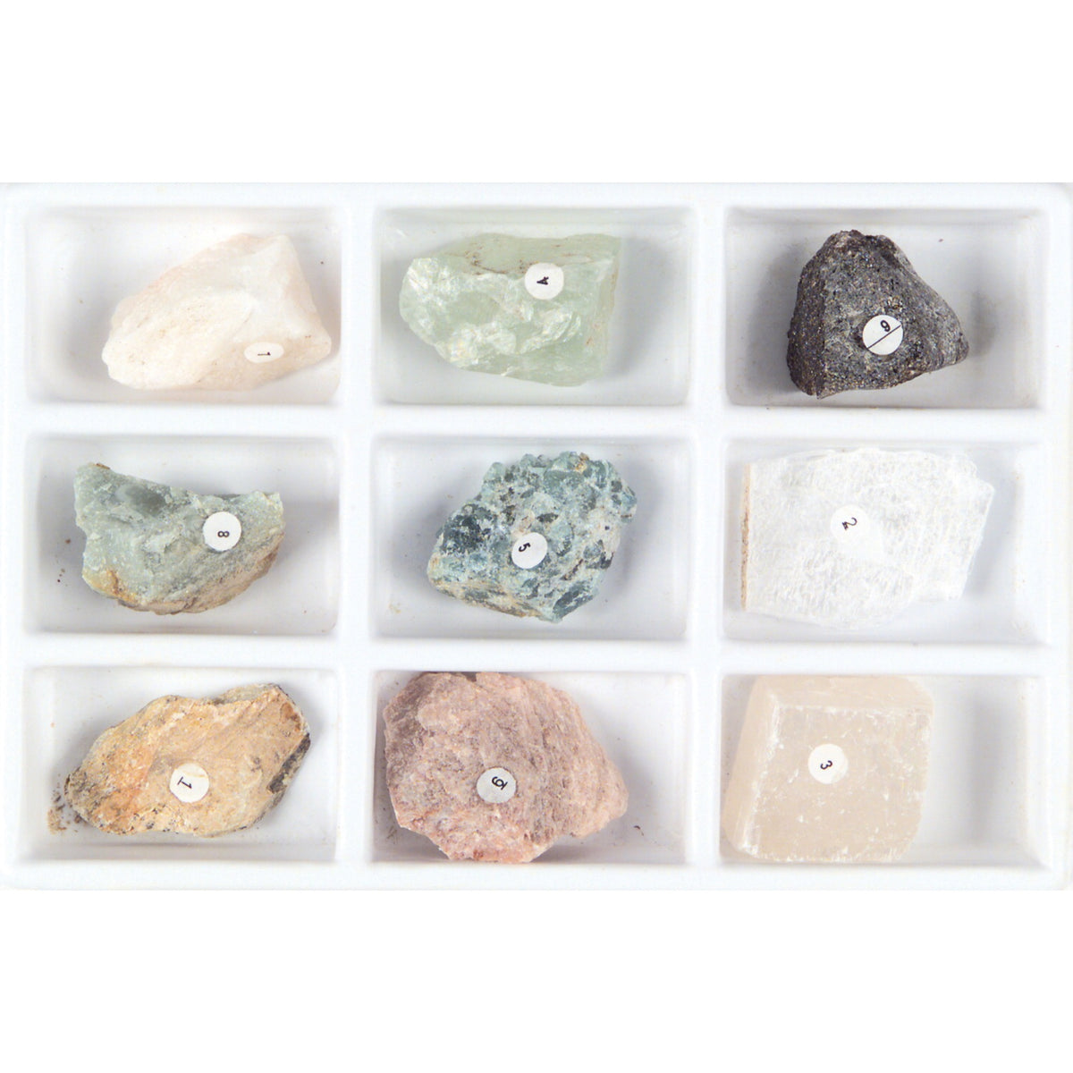 Scott Resources Mohs Scale Of Mineral Hardness Set Without Diamond, 9 Specimens