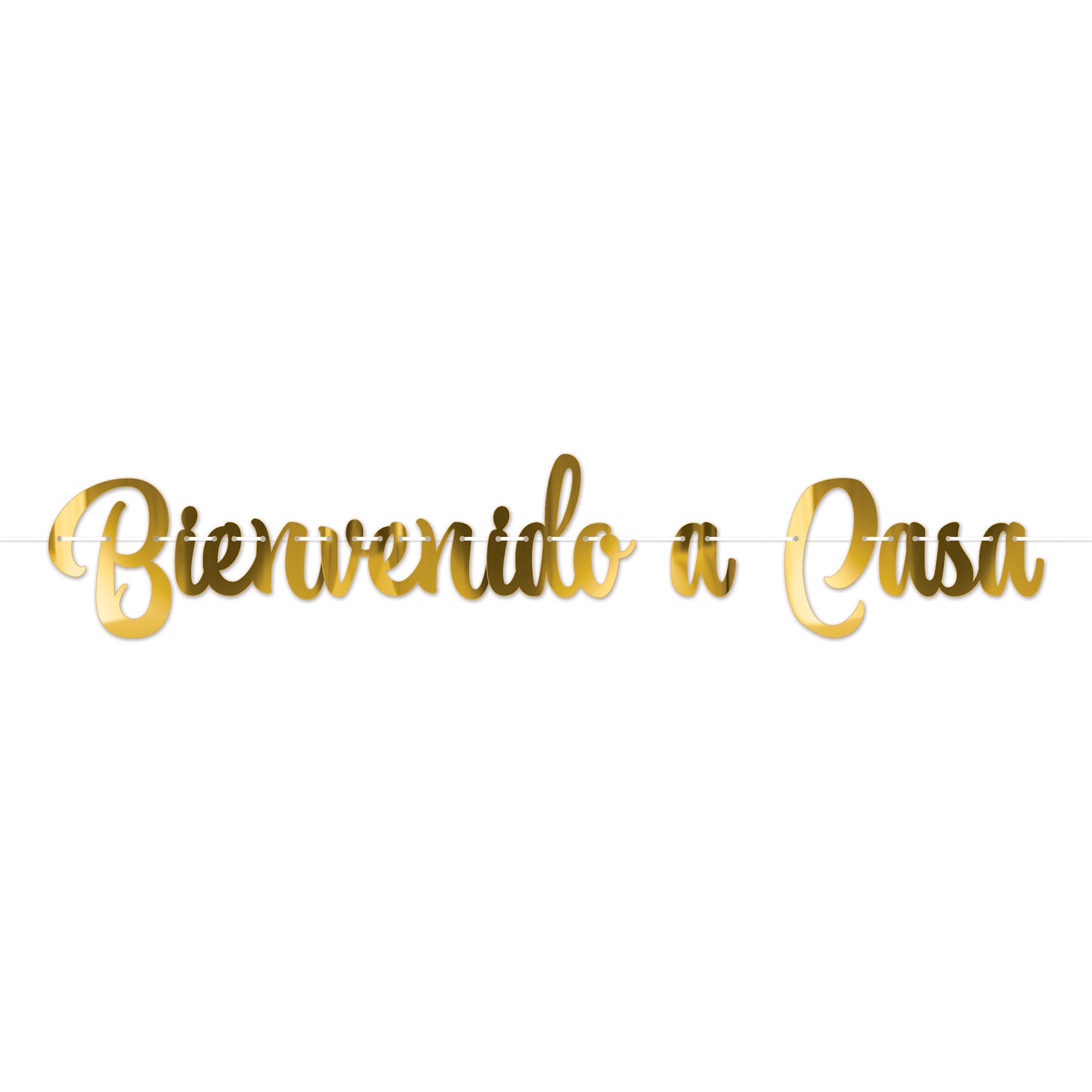 Beistle 56419-GD Foil Bienvenido a Casa Streamer