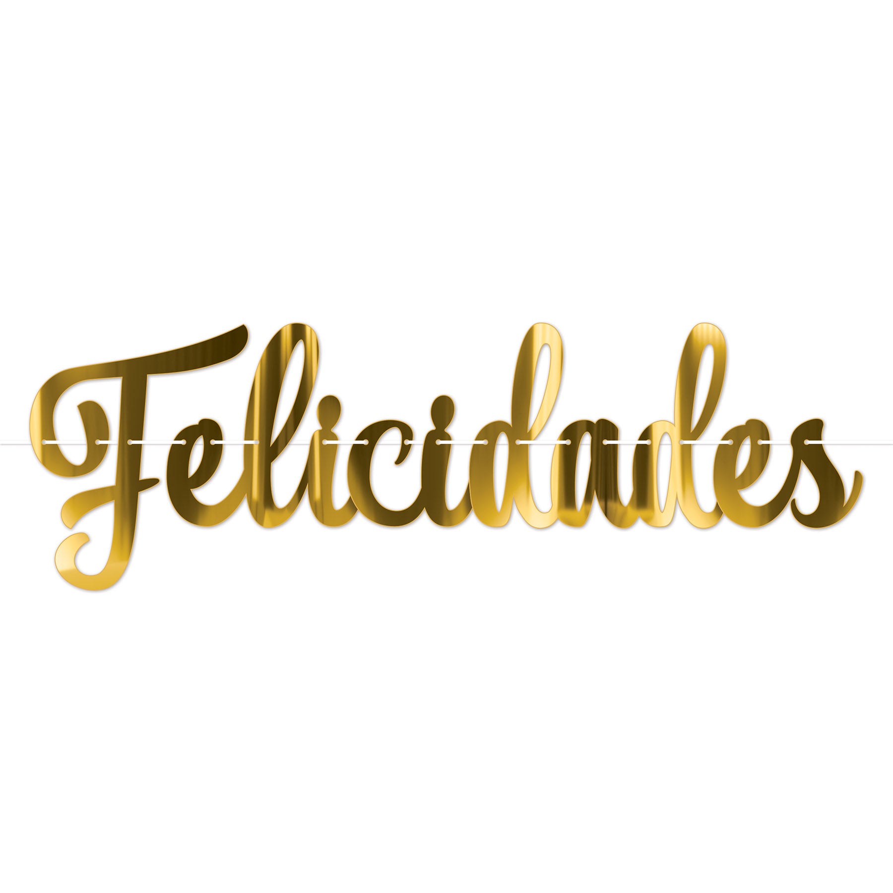 Beistle 56421-GD Foil Felicidades Streamer