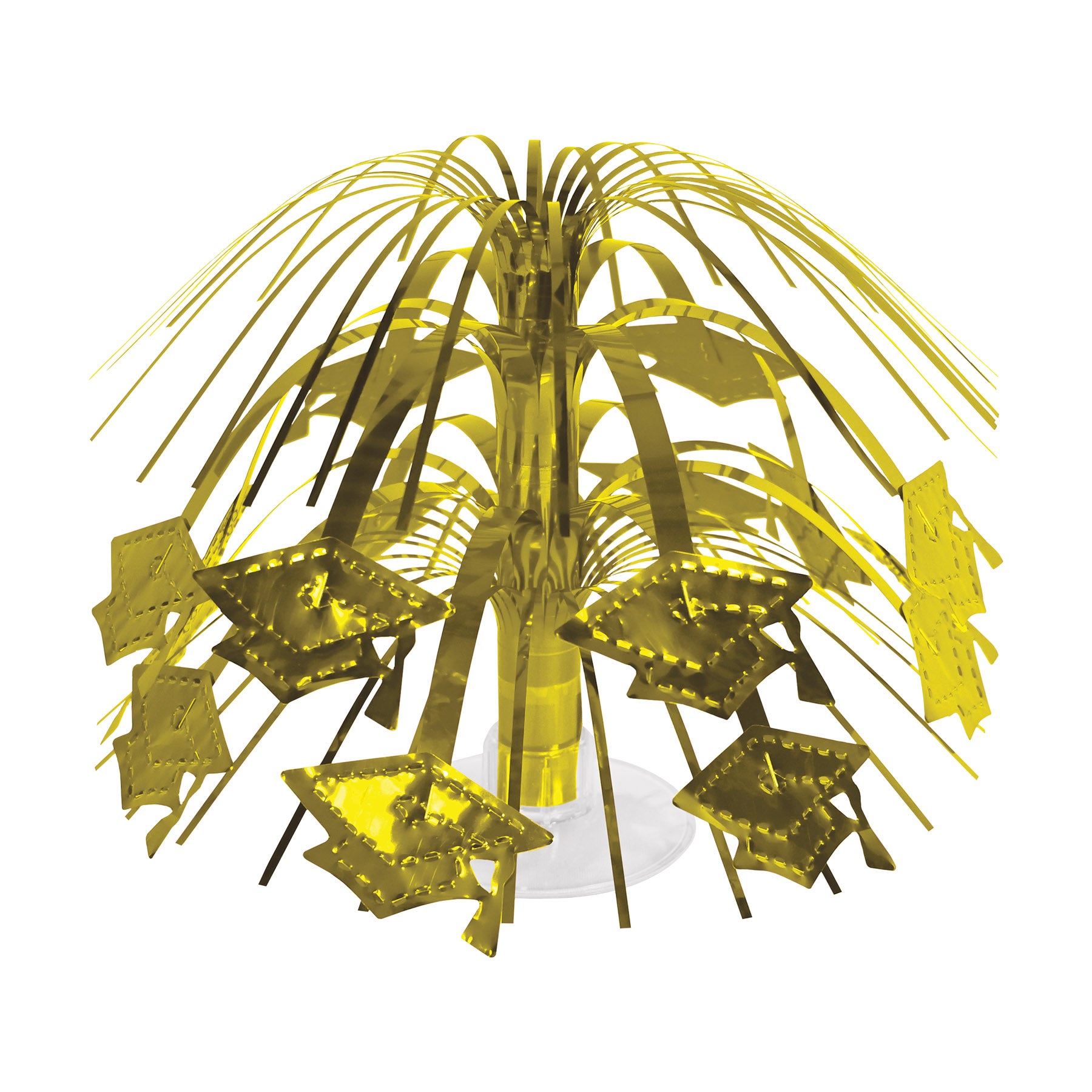 Beistle 56463-GD Grad Cap Mini Cascade Centerpiece