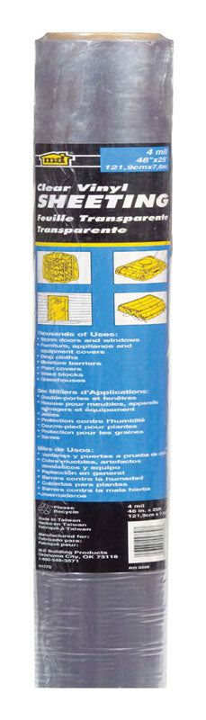 Vinyl Sheet 4'X25' 4Mil (Pack Of 1)
