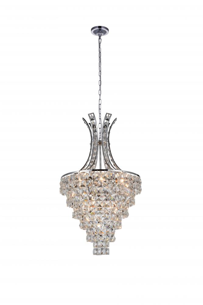 9 Light  Chandelier With Chrome Finish