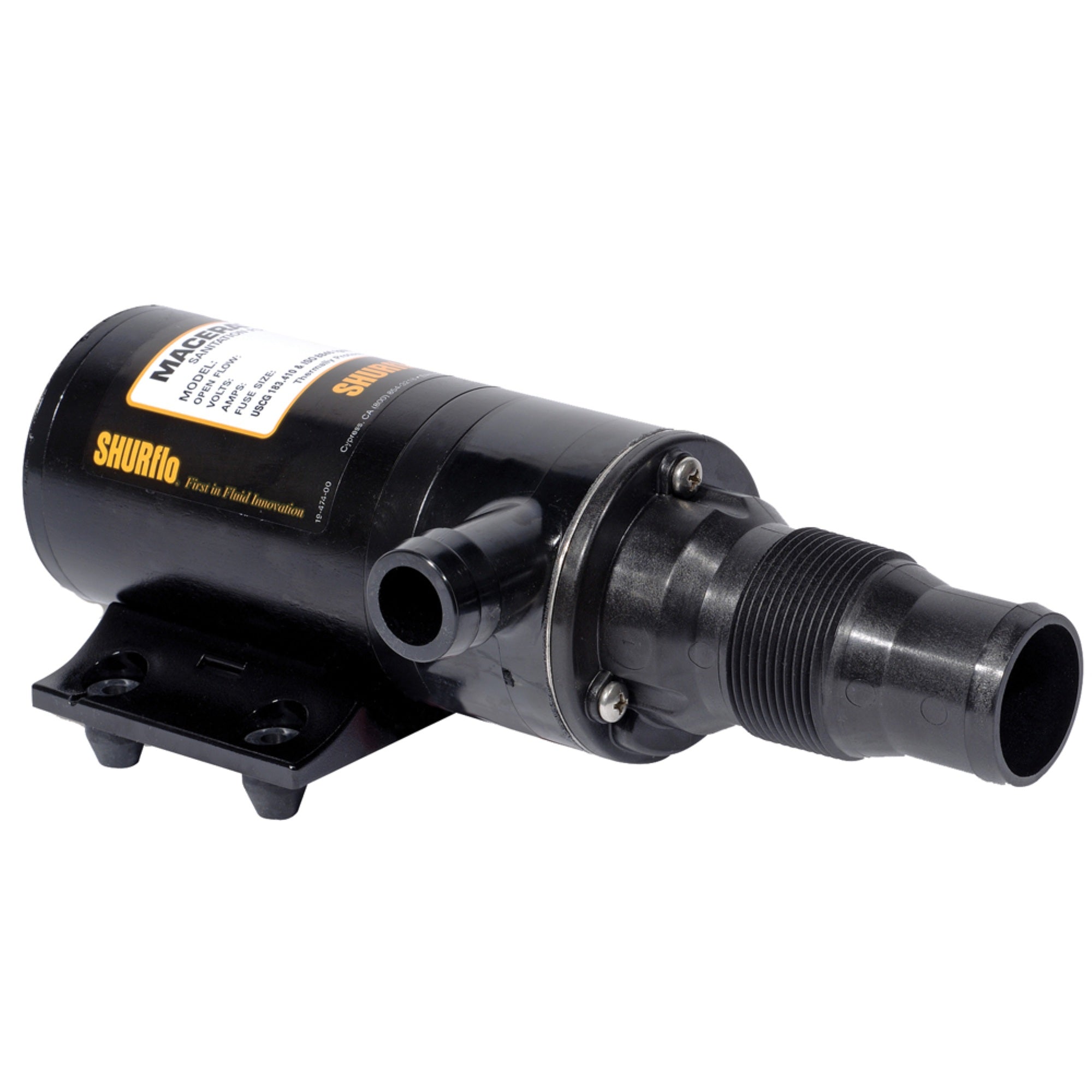 Shurflo Macerator Pump 24Vdc 13Gpm Self-Priming Dual Blade