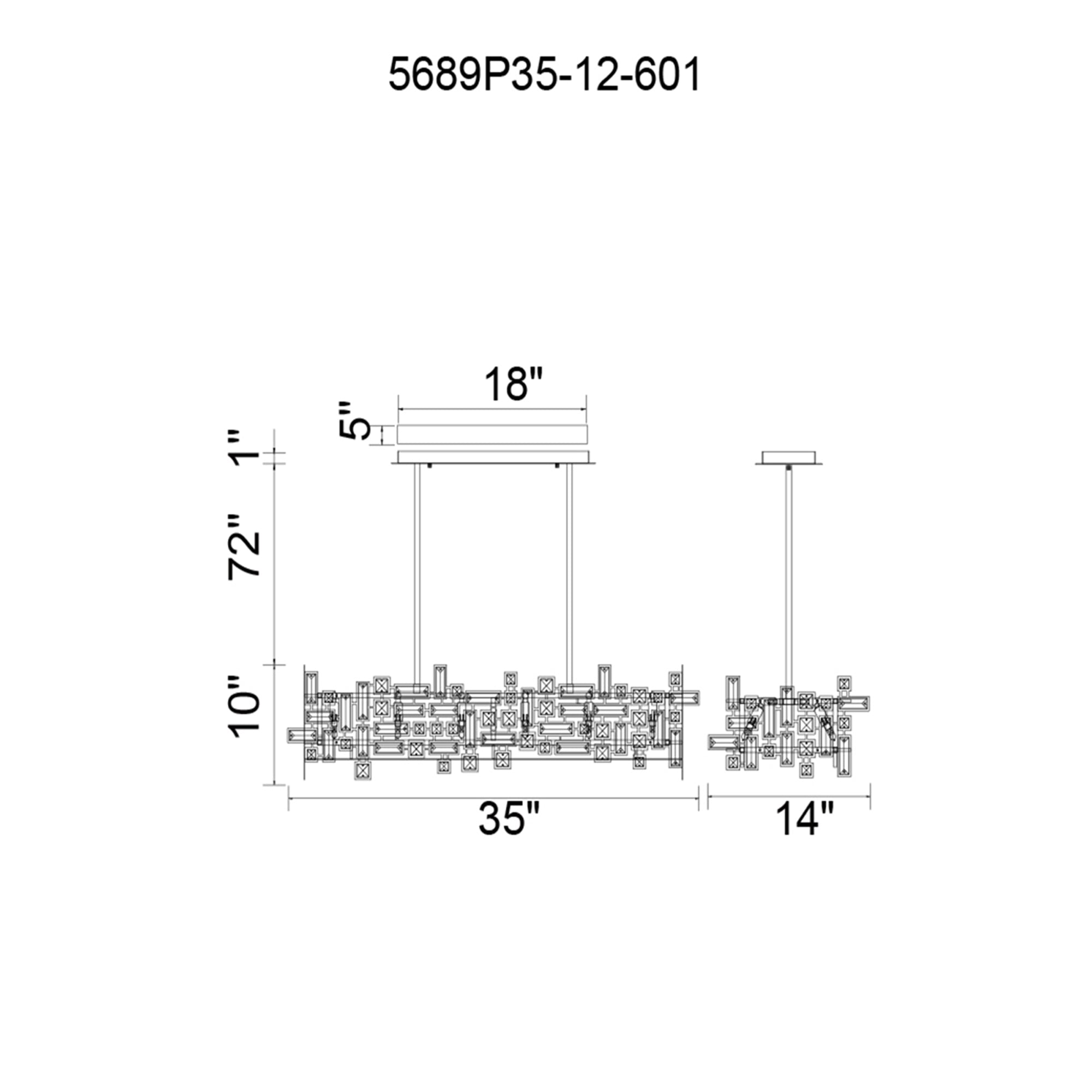 12 Light Island Chandelier With Chrome Finish