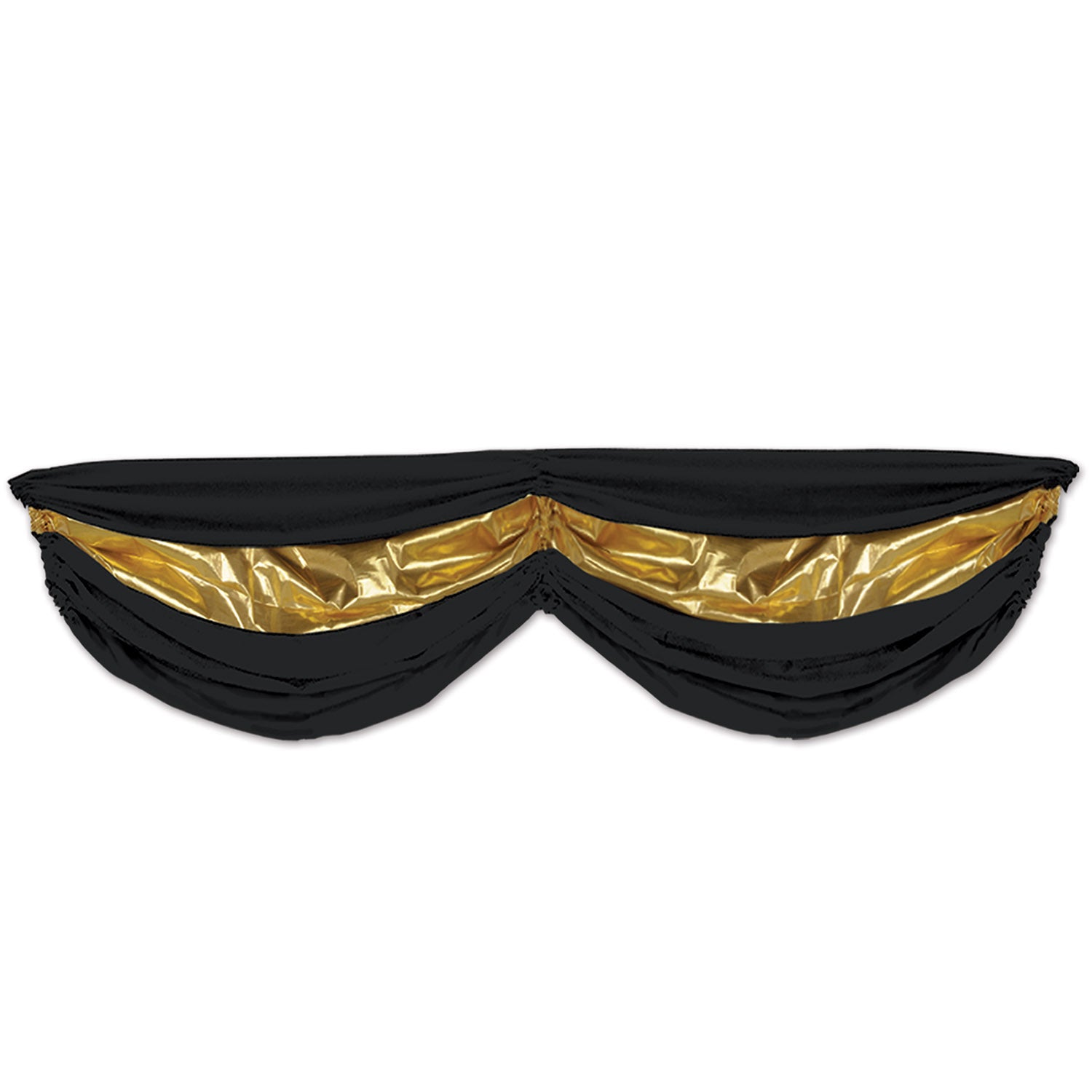 Black & Gold Fabric Bunting (Pack of 6)