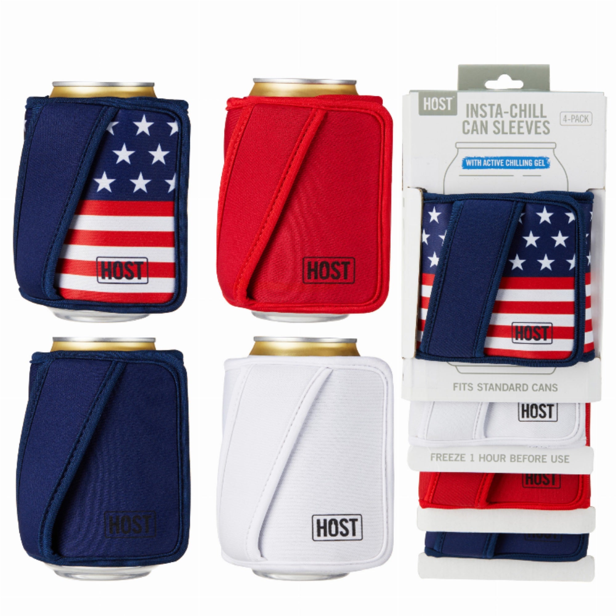 Insta-Chill Standard Can Sleeve Set of 4 by HOST