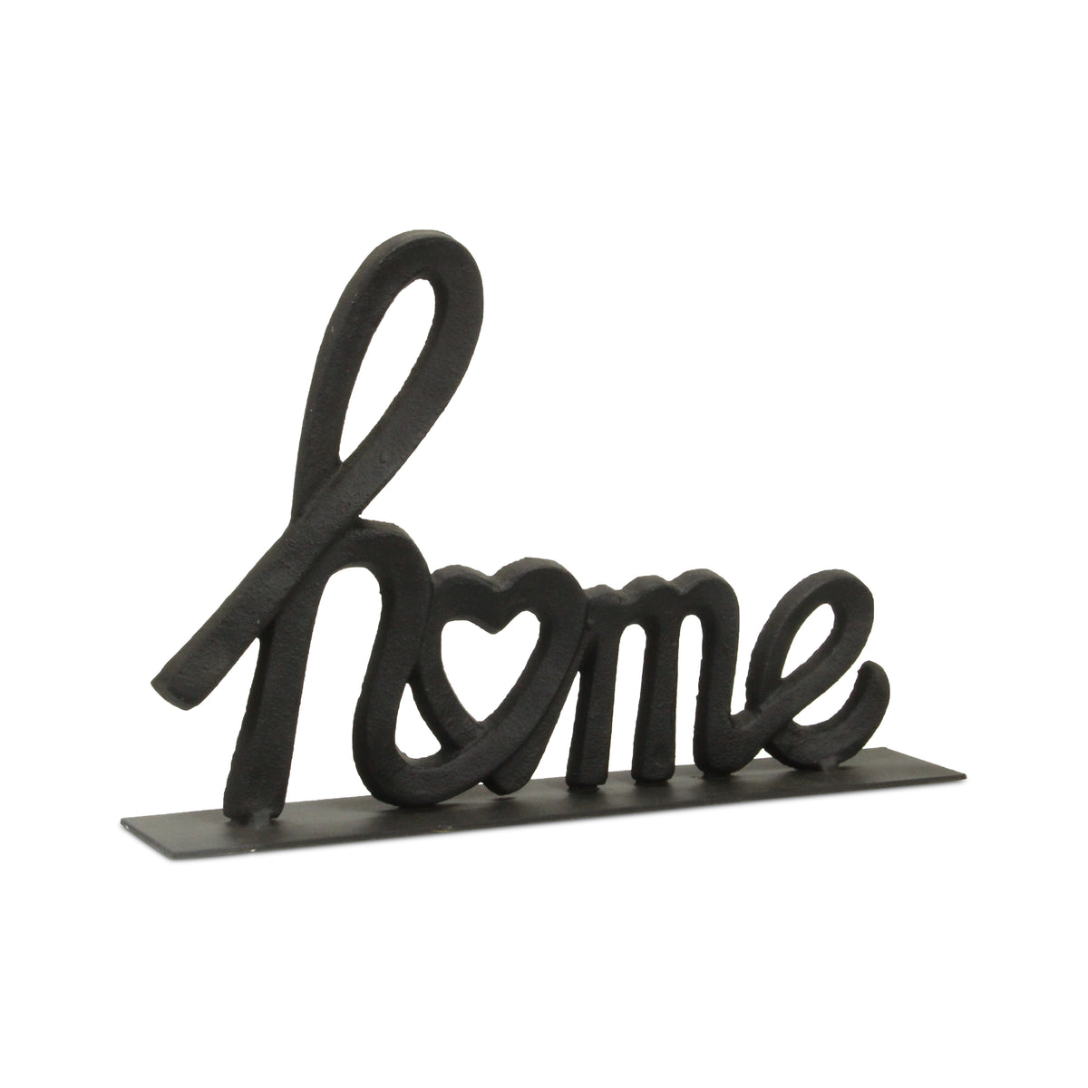 Roven Cast Iron Calligraphic Home Table Decor - Black