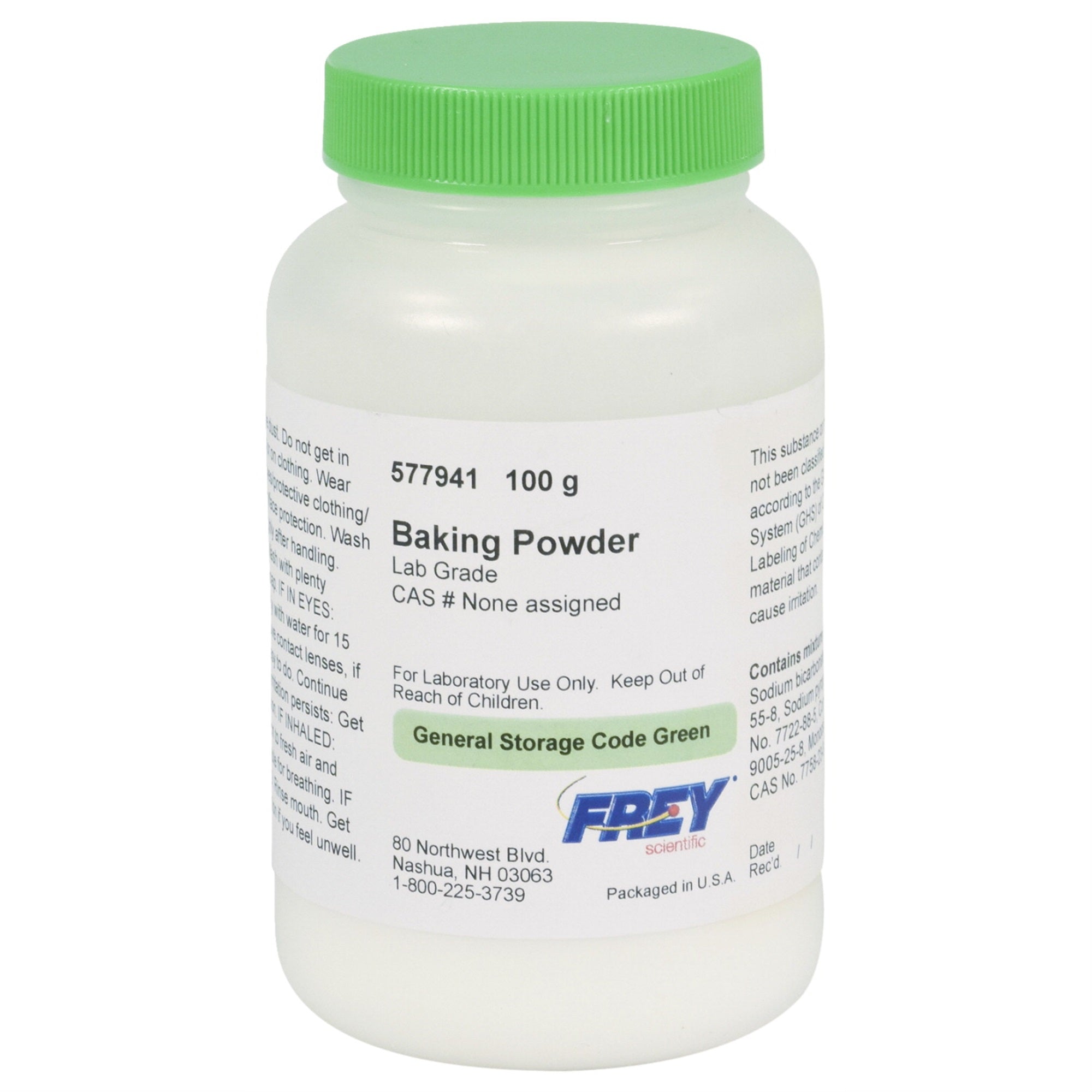 Frey Scientific Baking Powder, 100G, Lab Grade