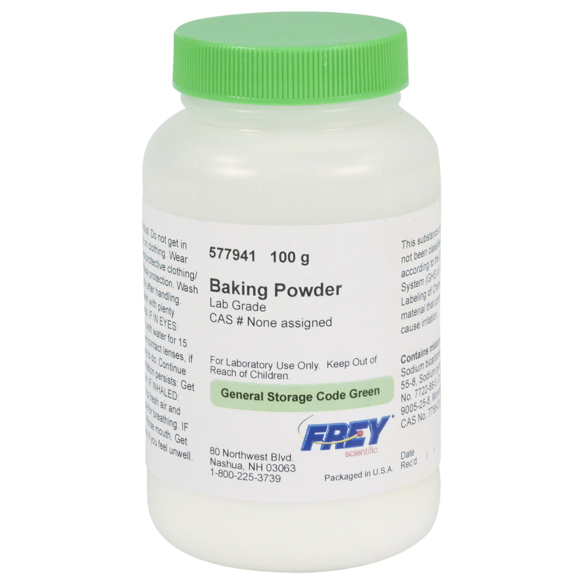Frey Scientific Baking Powder, 100G, Lab Grade