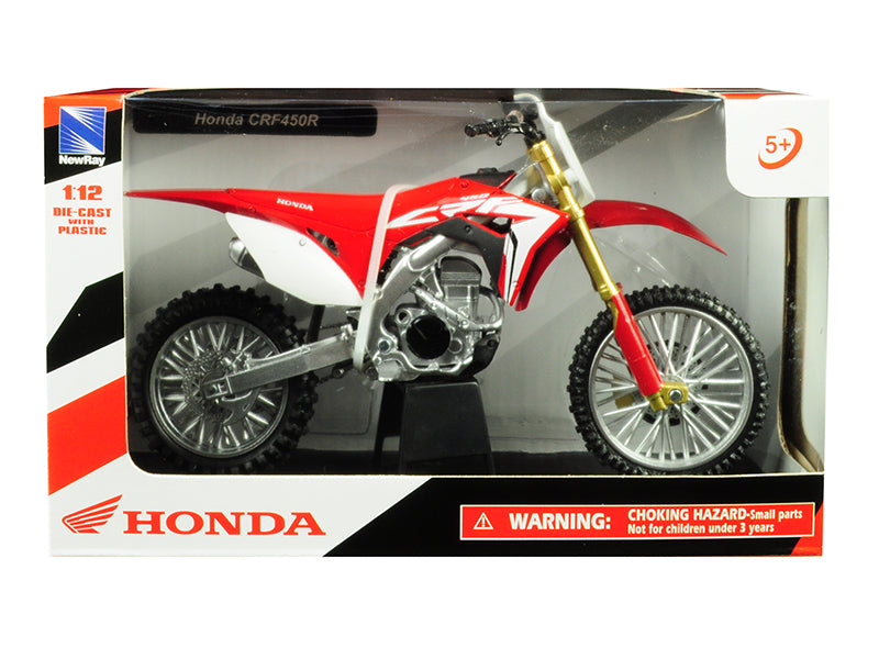 Honda Crf450R Red 1/12 Diecast Motorcycle Model By New Ray