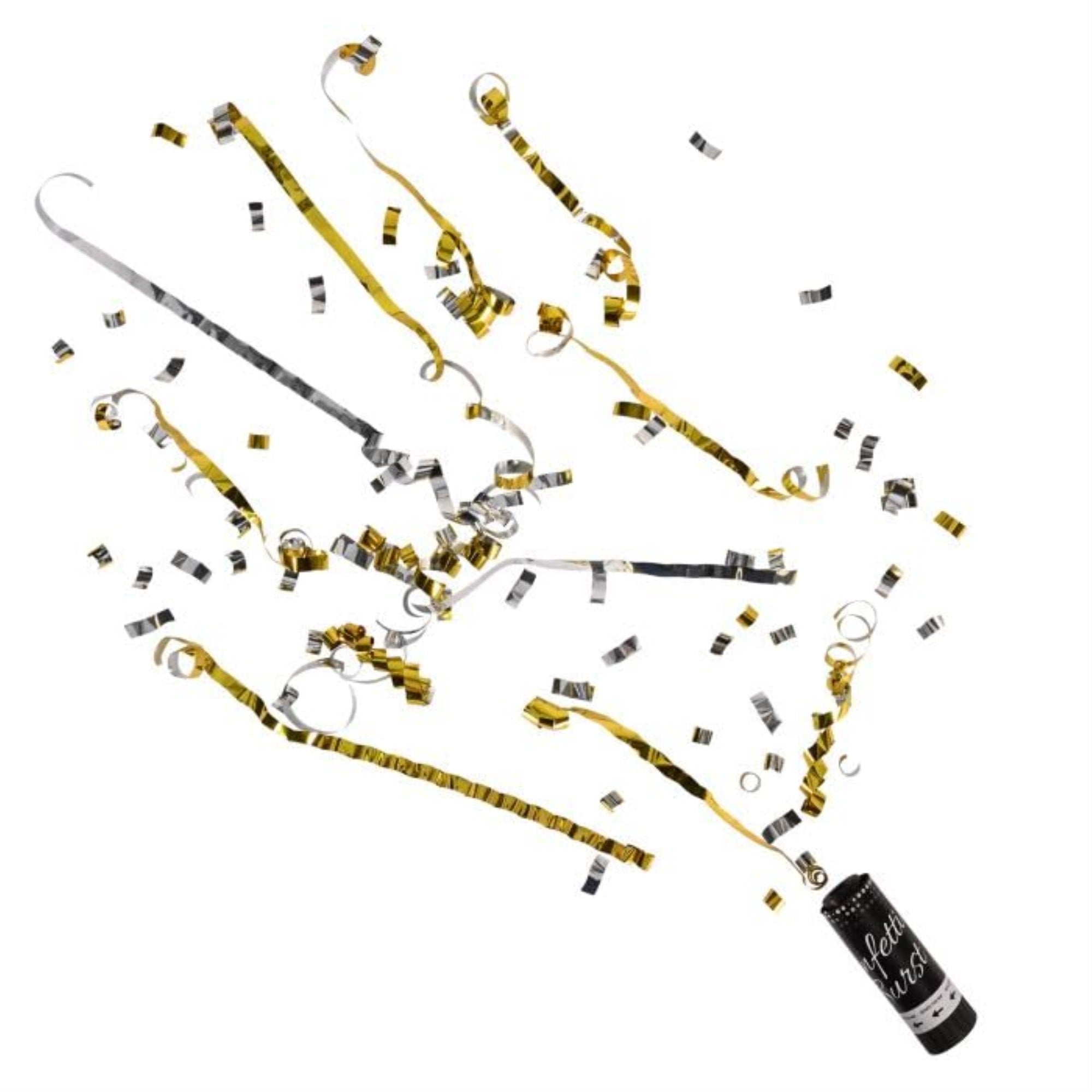 Pkgd Confetti Bursts Gold & Silver Pack Of 12