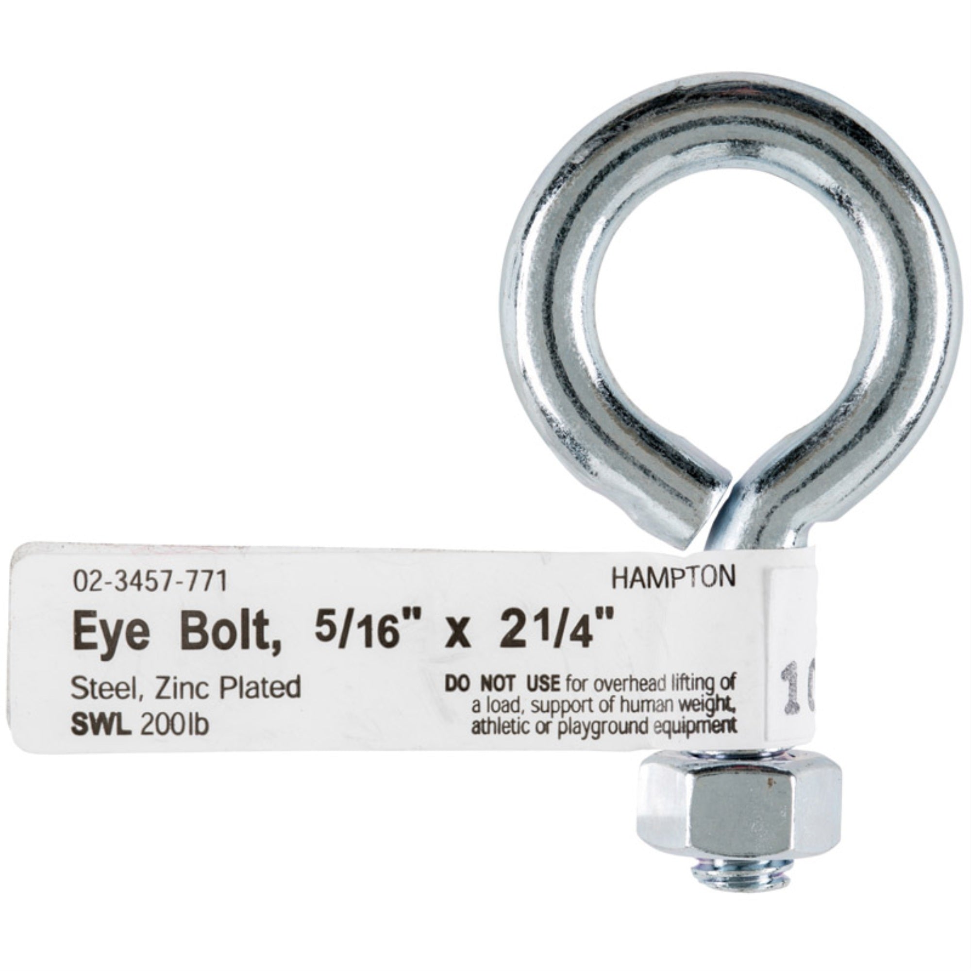 Bolt Eye W/Nut5/16X2.25 (Pack Of 10)