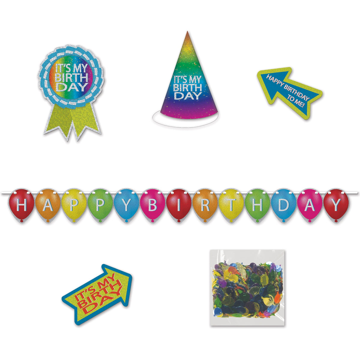Birthday Desktop Party Pack Kit, (Pack Of 6)