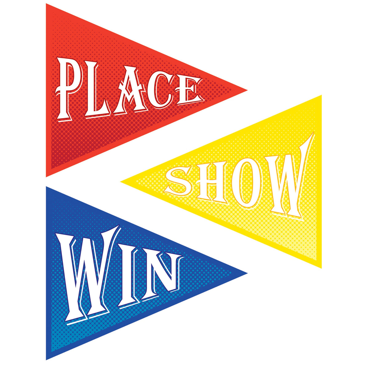 Win, Place & Show Cutouts, (Pack Of 12)