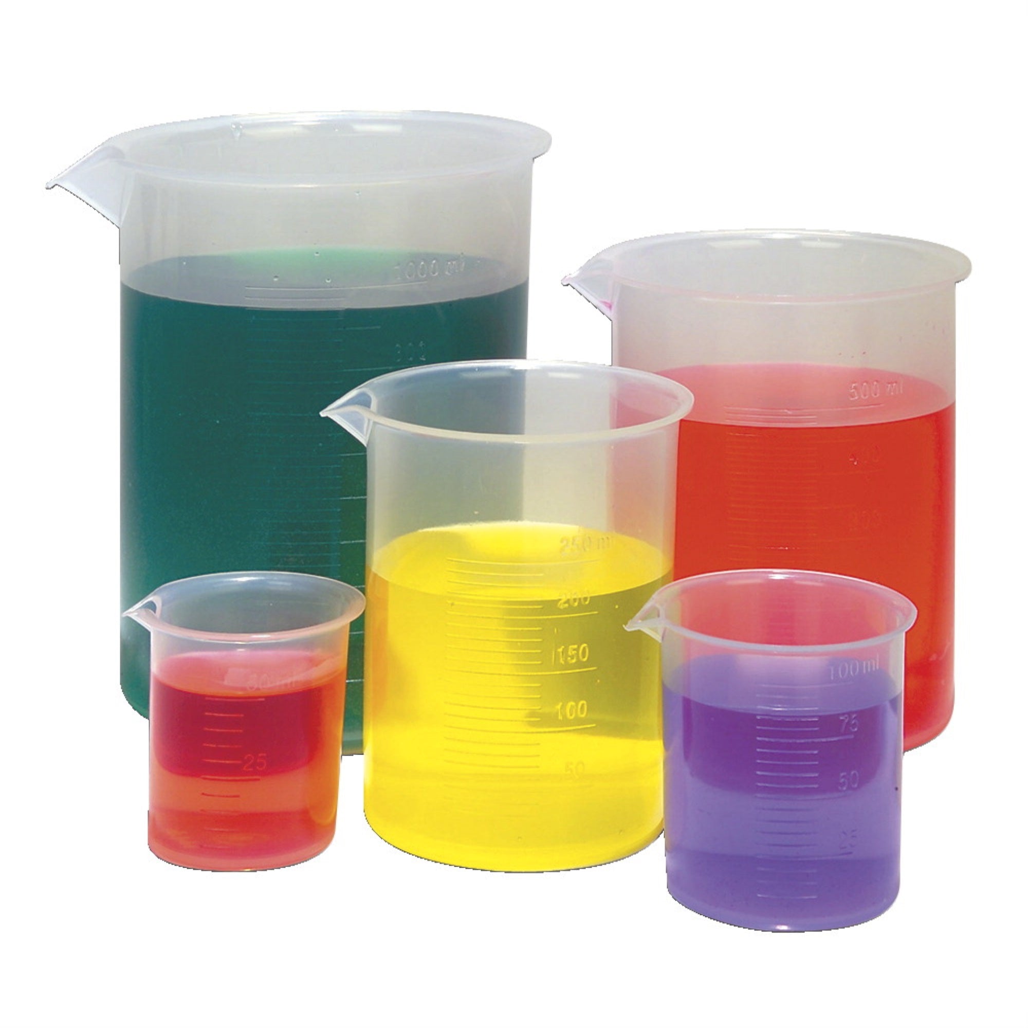 Frey Scientific Griffin Low Form Polypropylene Beakers - 600 Ml - Pack Of 4