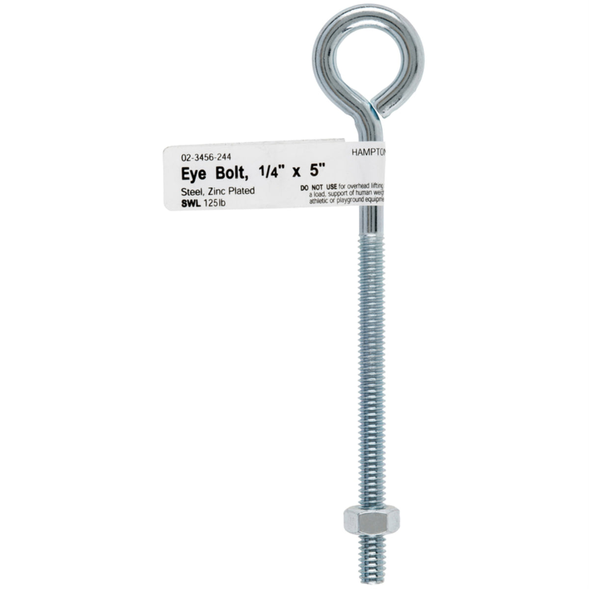Bolt Eye W/Nut 1/4X5 (Pack Of 10)