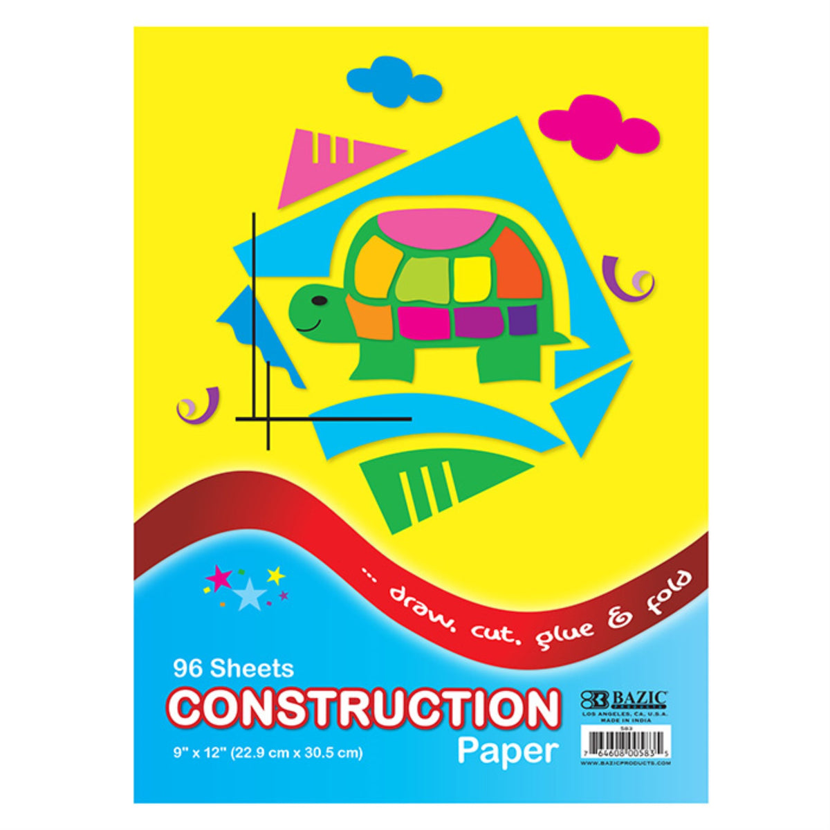 Bazic 96 Ct. 9' X 12' Construction Paper