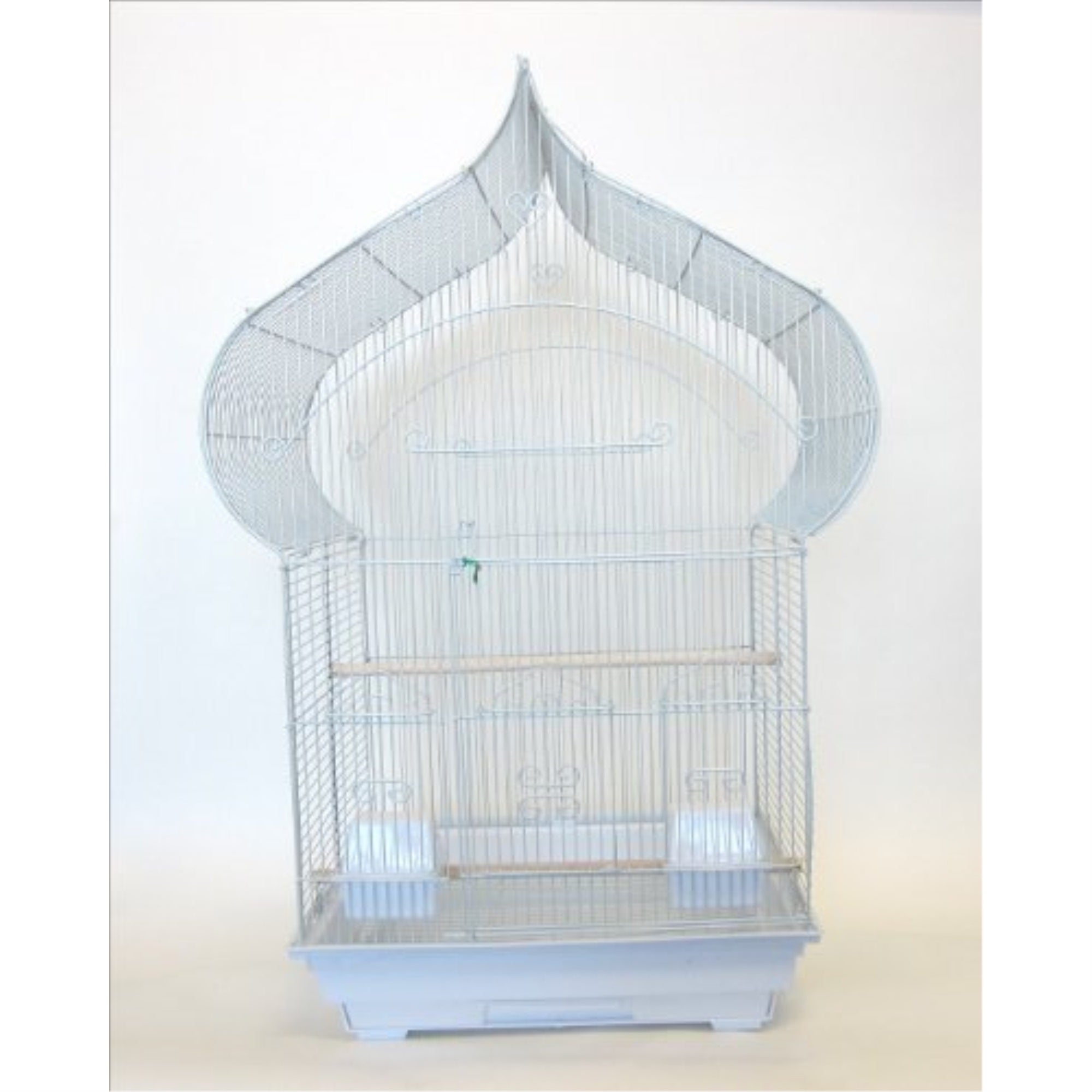 5864 3/8' Bar Spacing Taj Mahal Bird Cage With Stand - 18'X14' In White