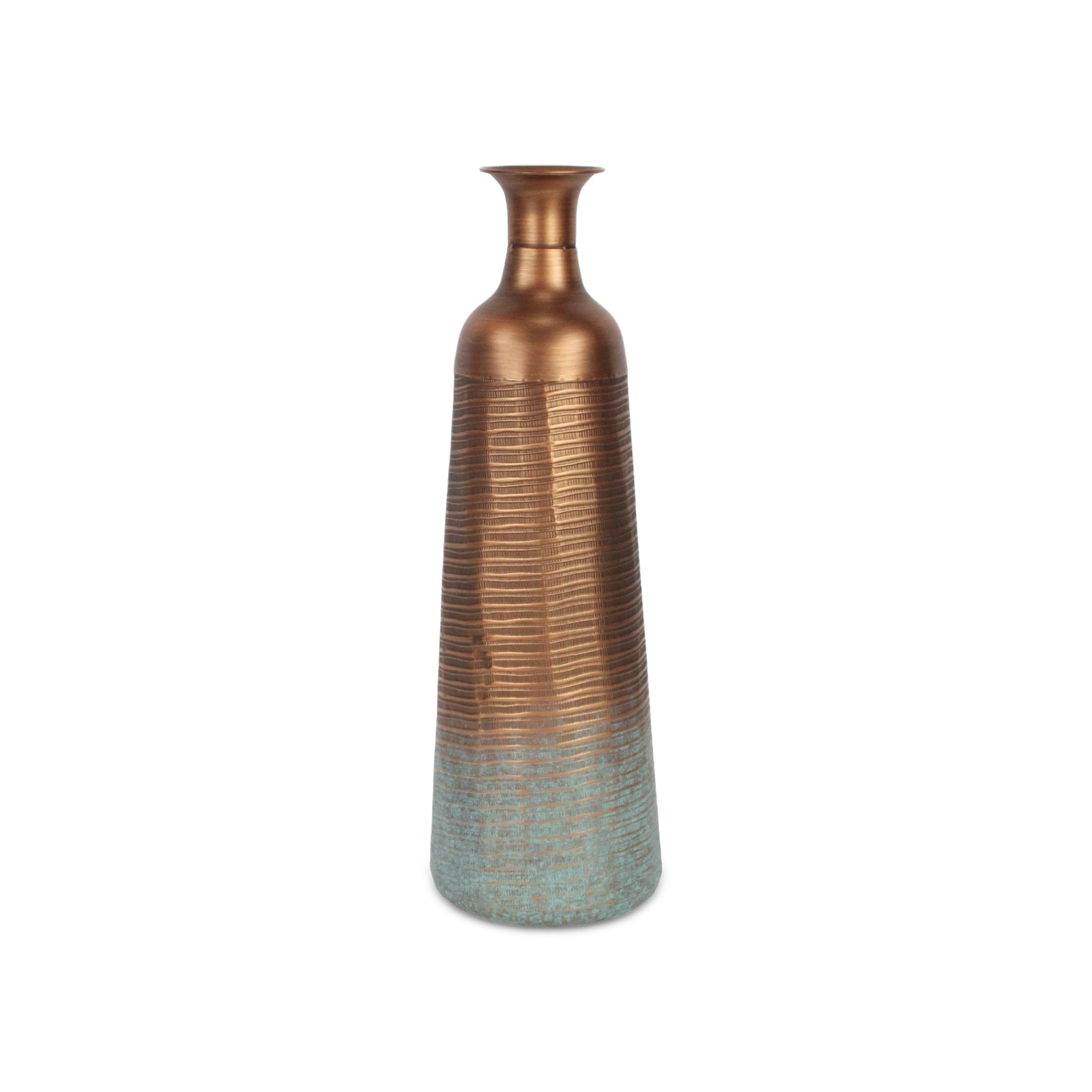Kyani Copper and Rustic Teal Vase Decor - Small