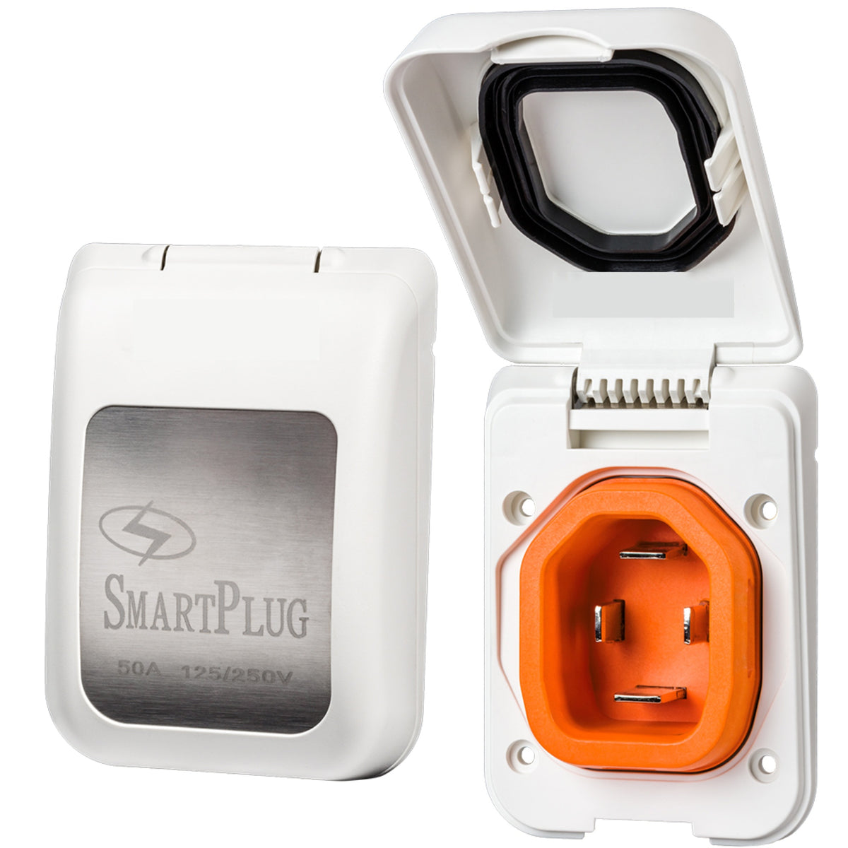 Smartplug 50 Amp Non Metallic Inlet White