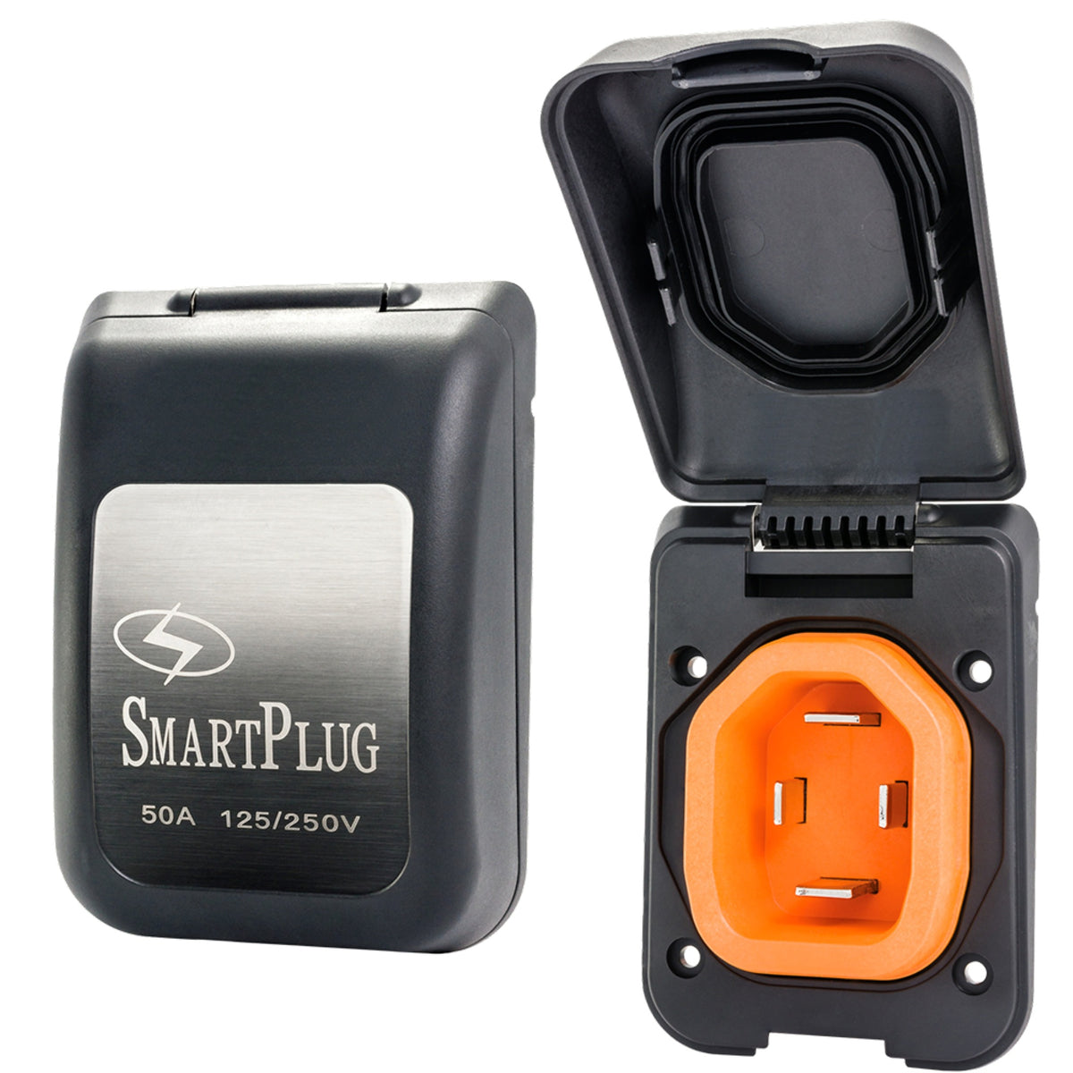 Smartplug 50 Amp Non Metallic Inlet Black