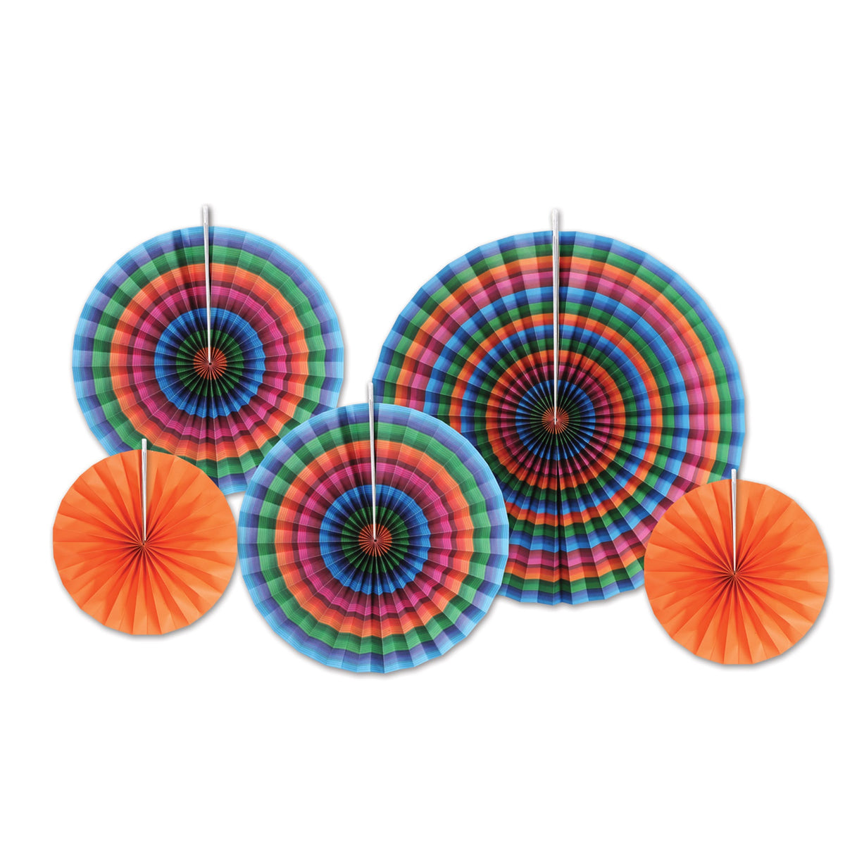 Fiesta Accordion Paper Fans, (Pack Of 12)