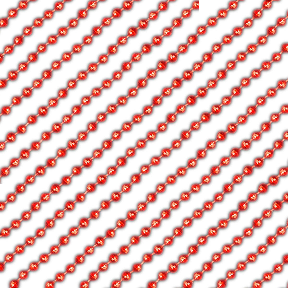 Round Disco Bead Necklace Pack of 12 Red