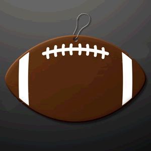 Football Medallion Charm with J Hook for Necklace