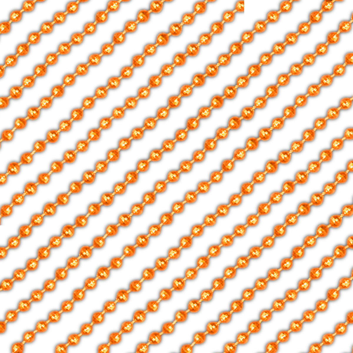 Round Disco Bead Necklace Pack of 12 Orange