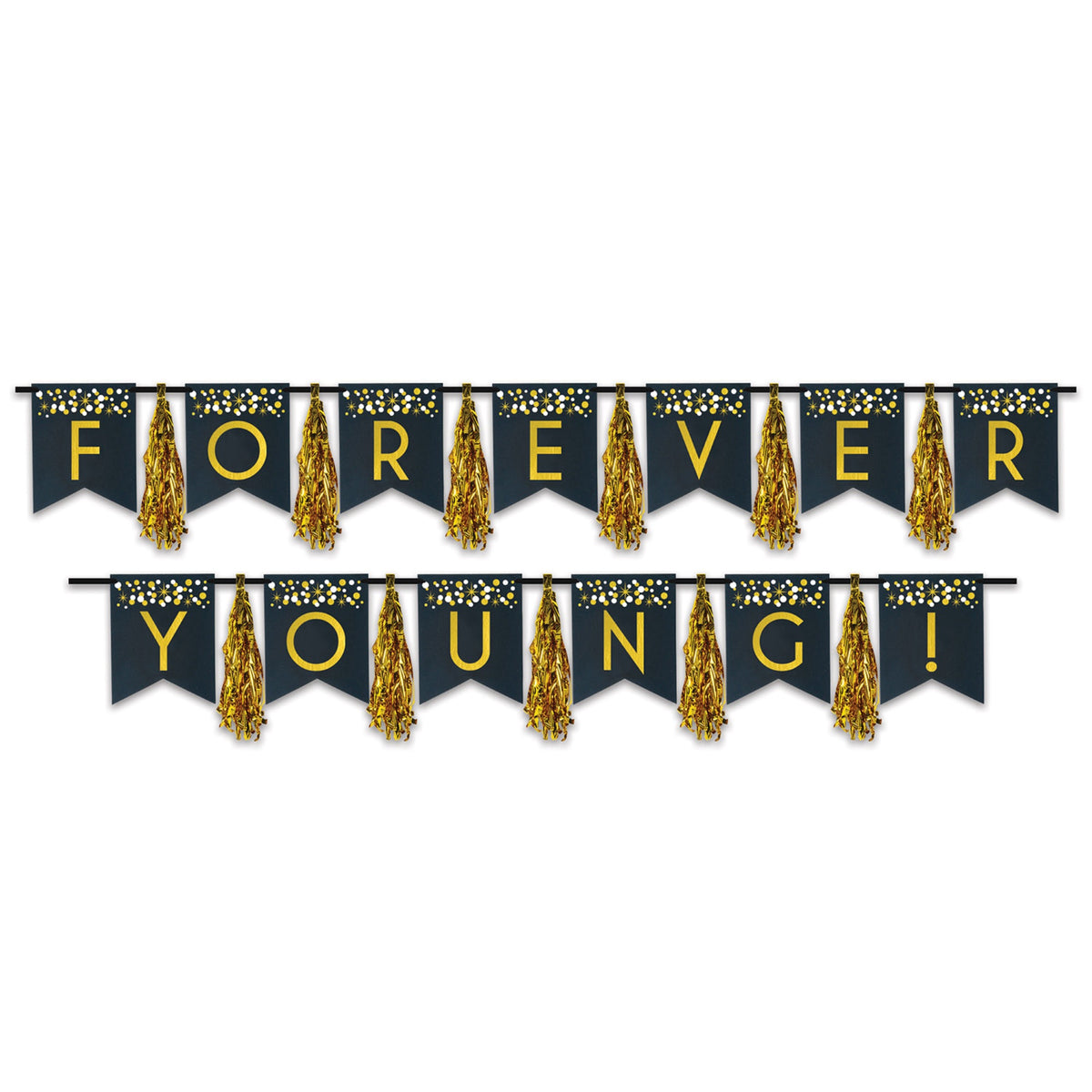 Forever Young! Tassel Streamer, (Pack Of 12)
