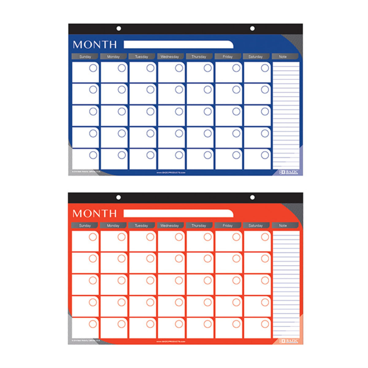 Bazic 11' X 17' Undated 12-Month Desk Pad Calendar