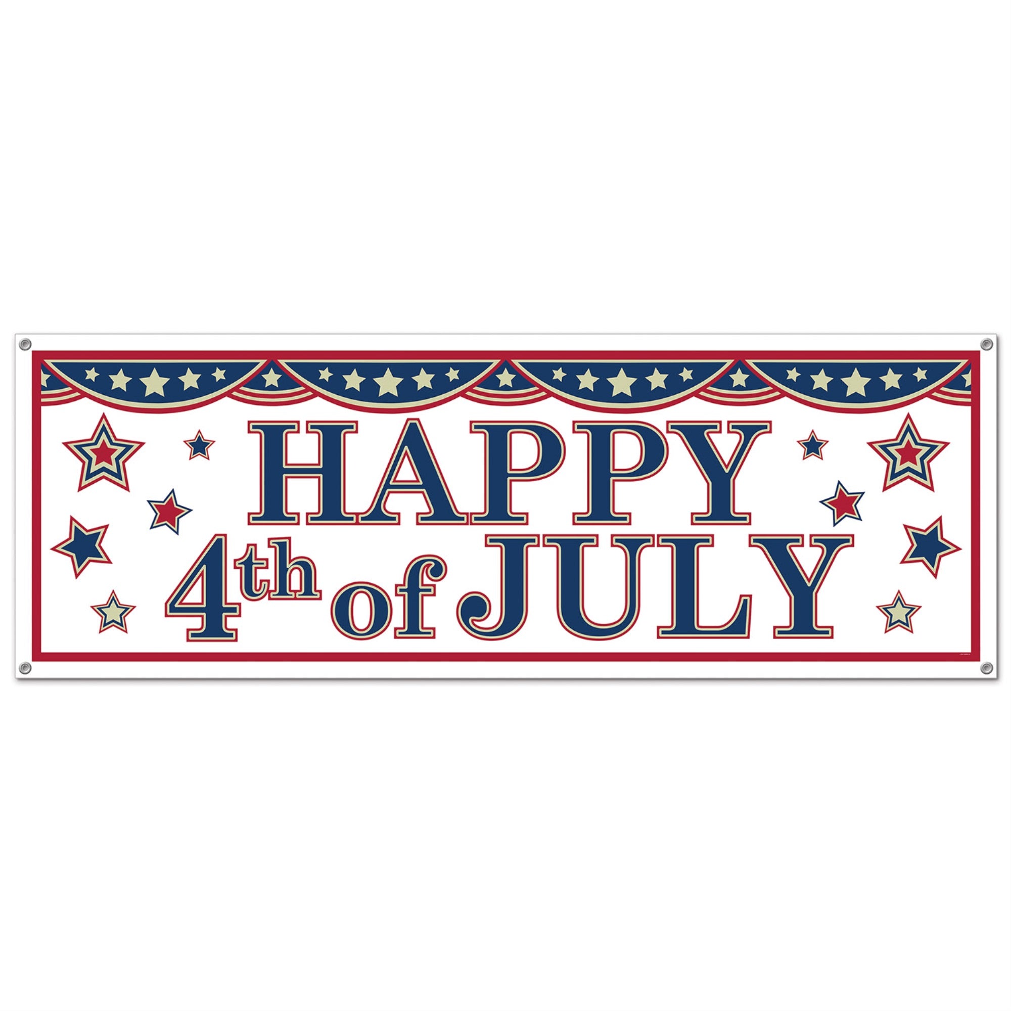 4Th Of July Sign Banner, (Pack Of 12)
