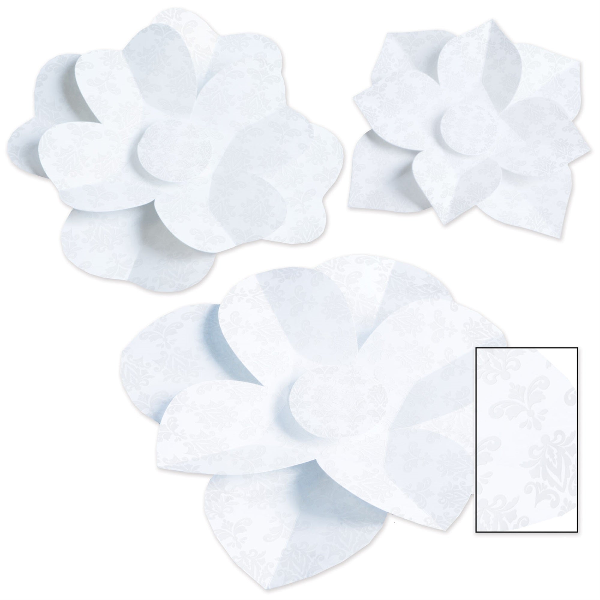 Paper Flowers, (Pack Of 12)
