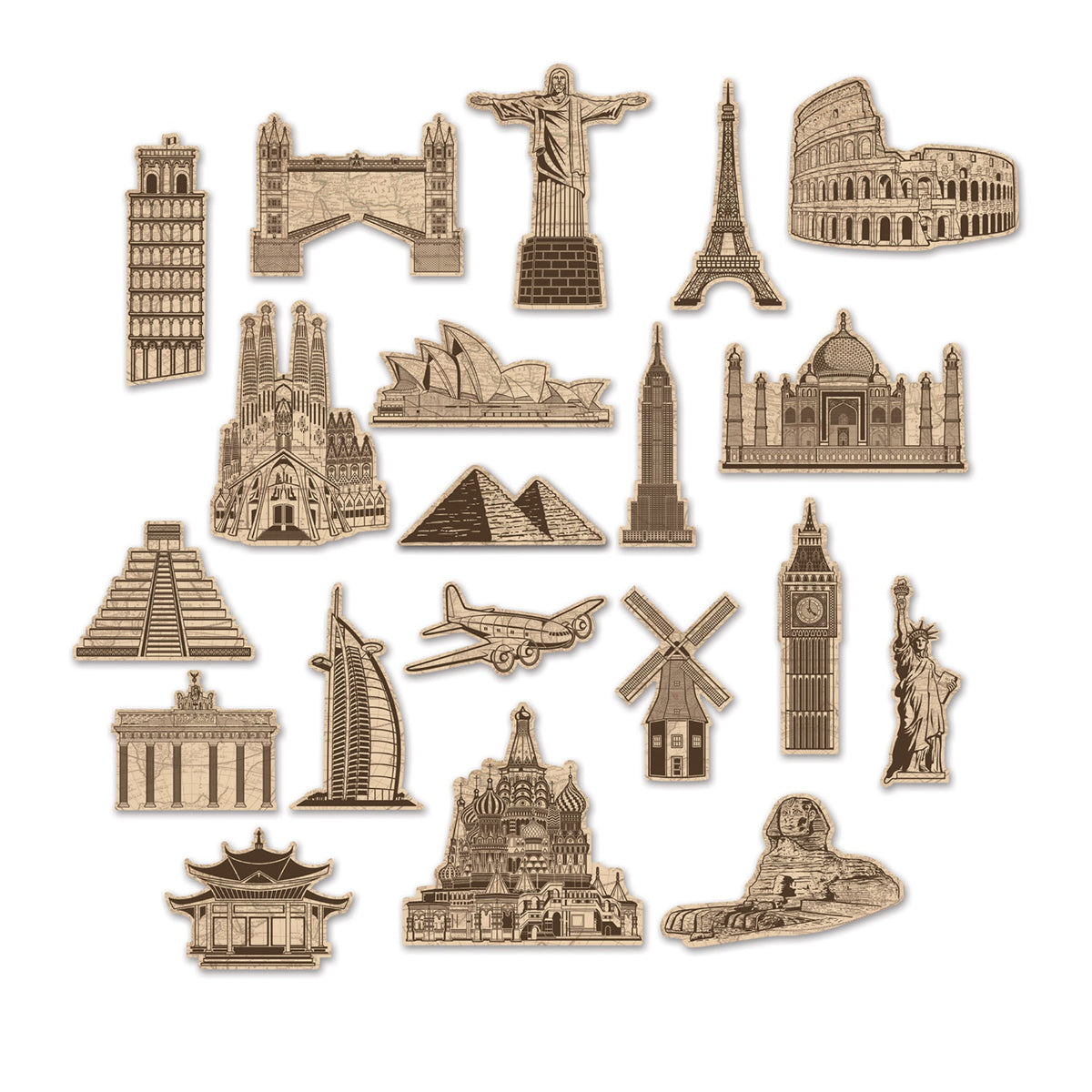 Around The World Cutouts, (Pack Of 12)