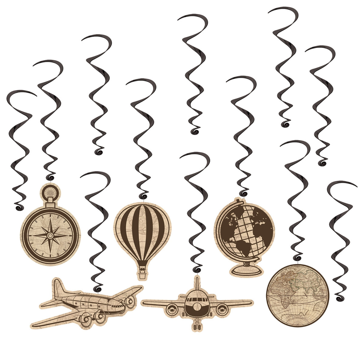 Around The World Whirls, (Pack Of 6)