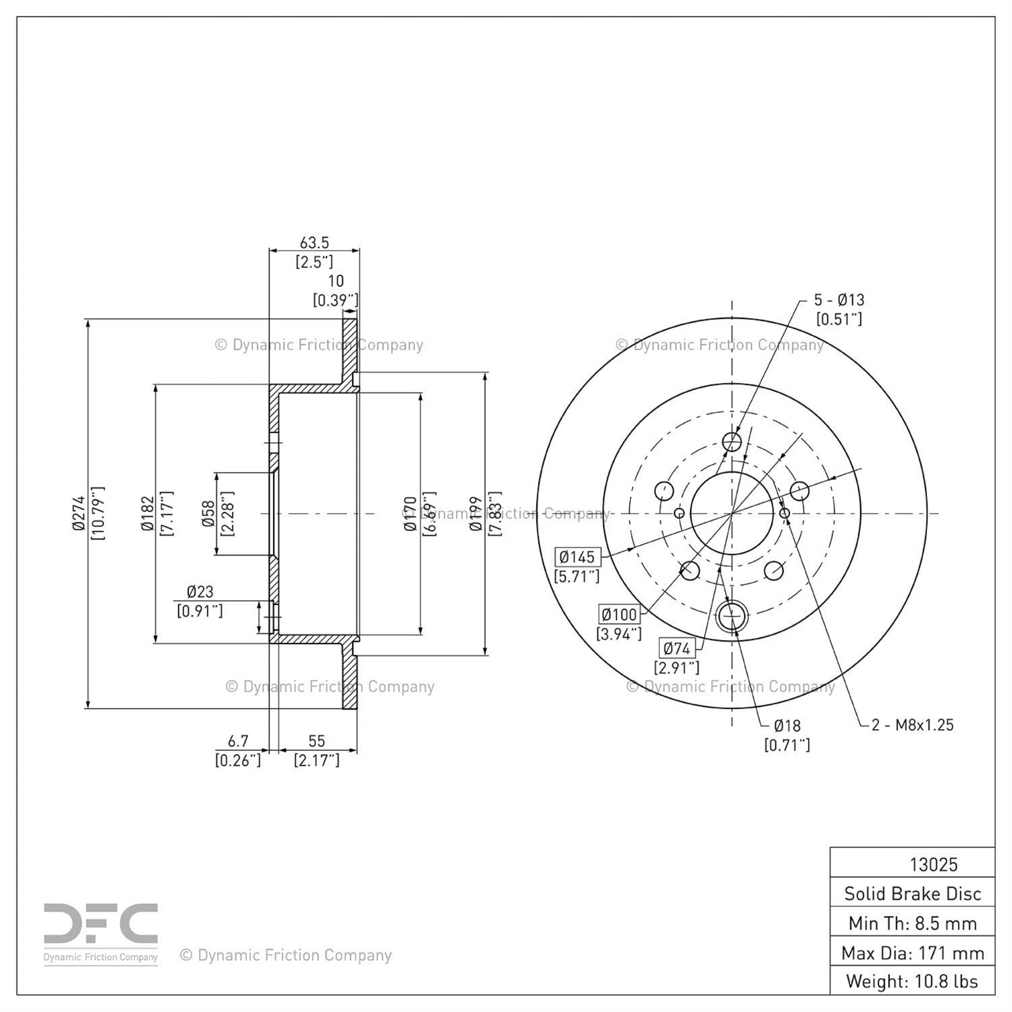 Brake Rotor -E-Line Oem Blank 600-13025