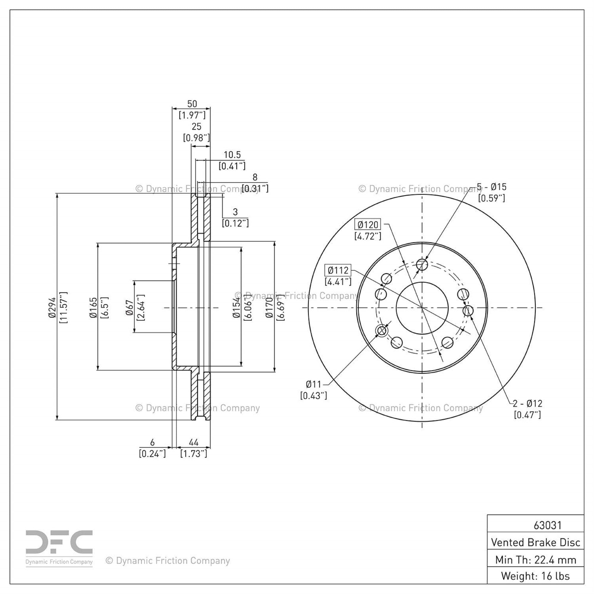 Brake Rotor -E-Line Oem Blank 600-63031