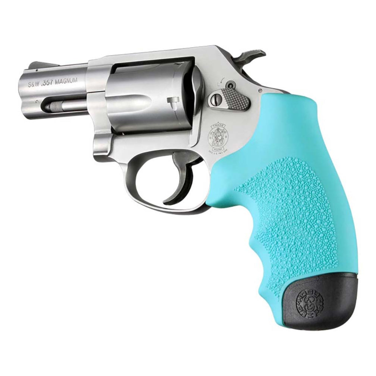 Hogue S&W J Frame Round Butt Rubber Monogrip Aqua
