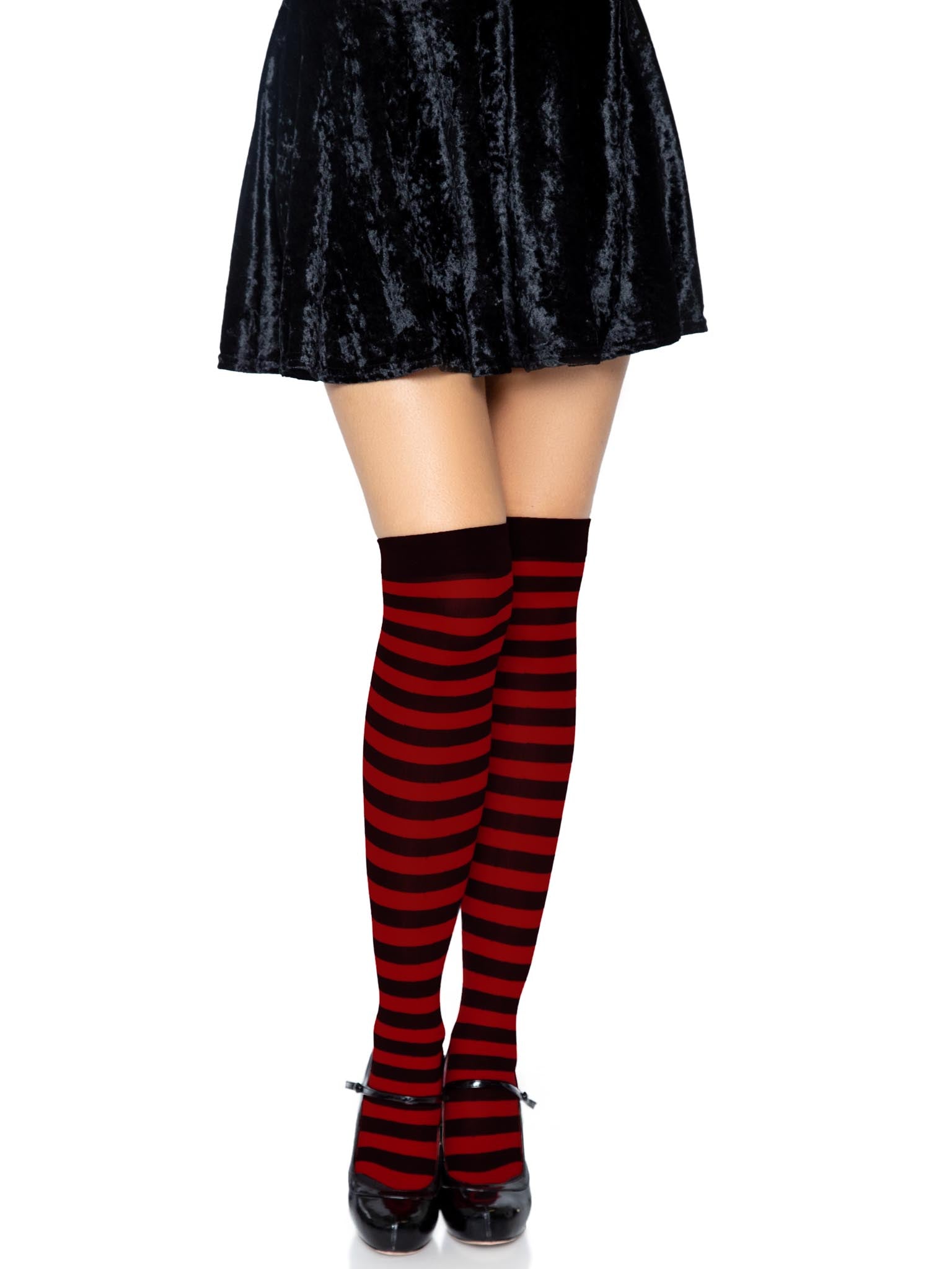 Nylon Stocking W/ Stripe O/S B