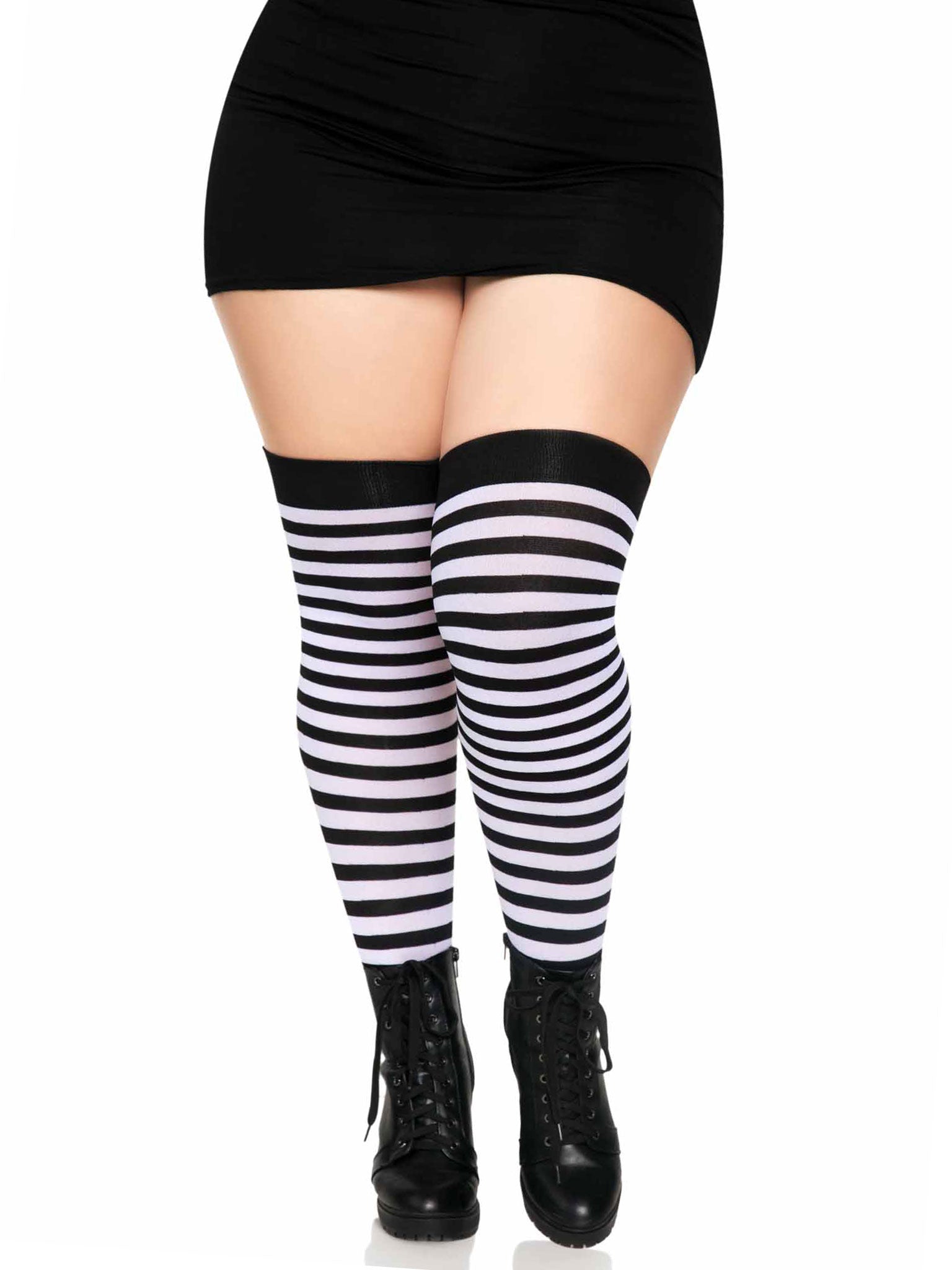 Plus Size Nylon Stocking W/ St