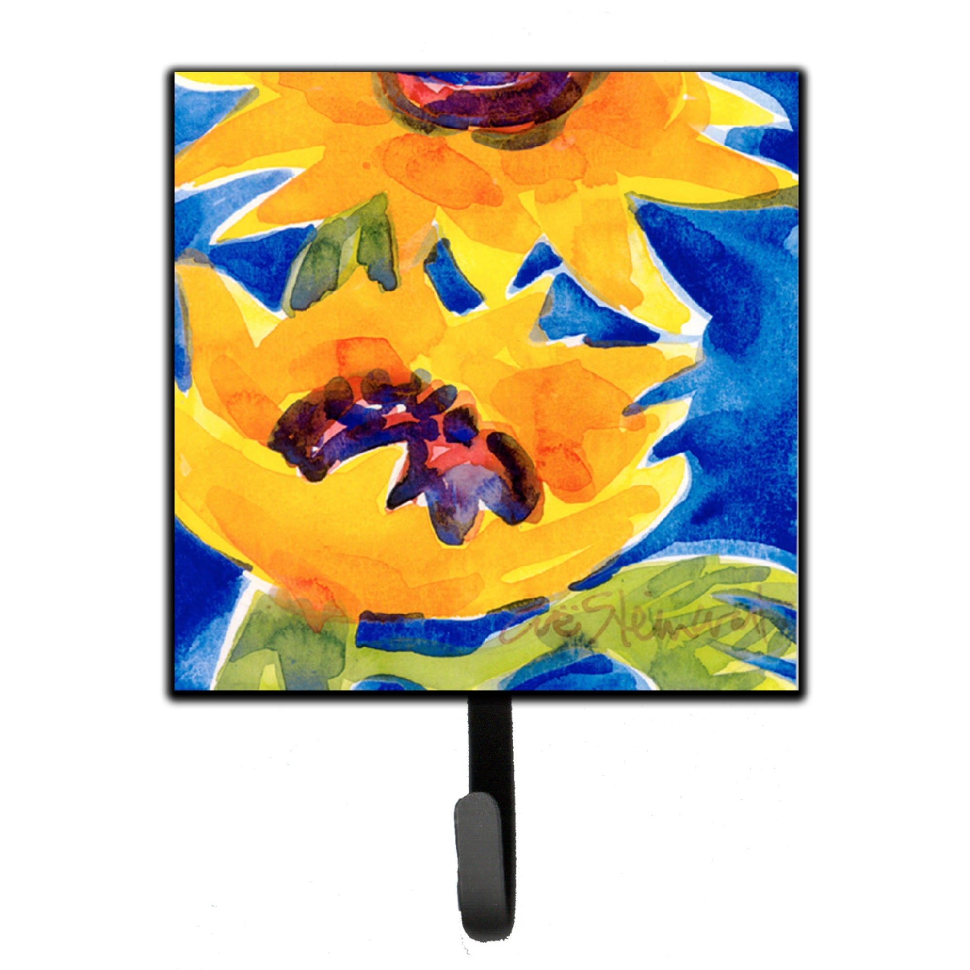 Caroline'S Treasures 6012Sh4 Flower-Sunflower Leash Holder Or Key Hook, Small, Multicolor
