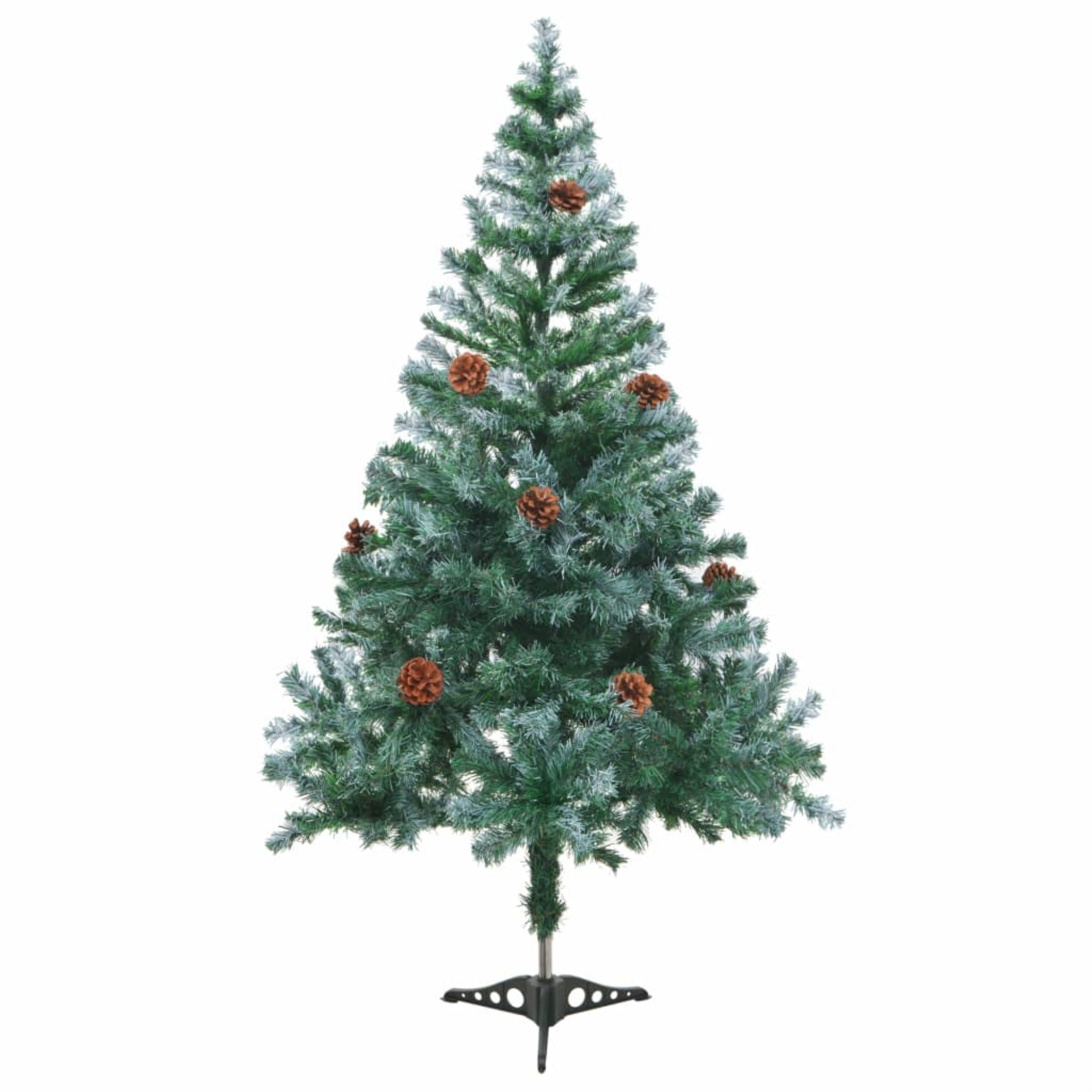 Vidaxl Frosted Christmas Tree With Pinecones 59.1'