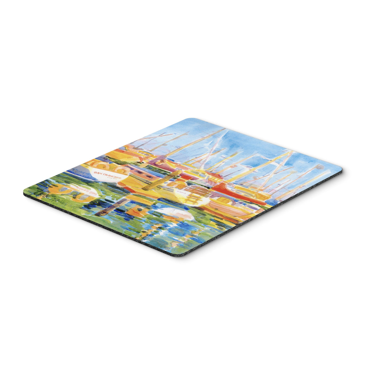 Caroline'S Treasures Mouse/Hot Pad/Trivet, Boats At Harbor Pier (6019Mp)