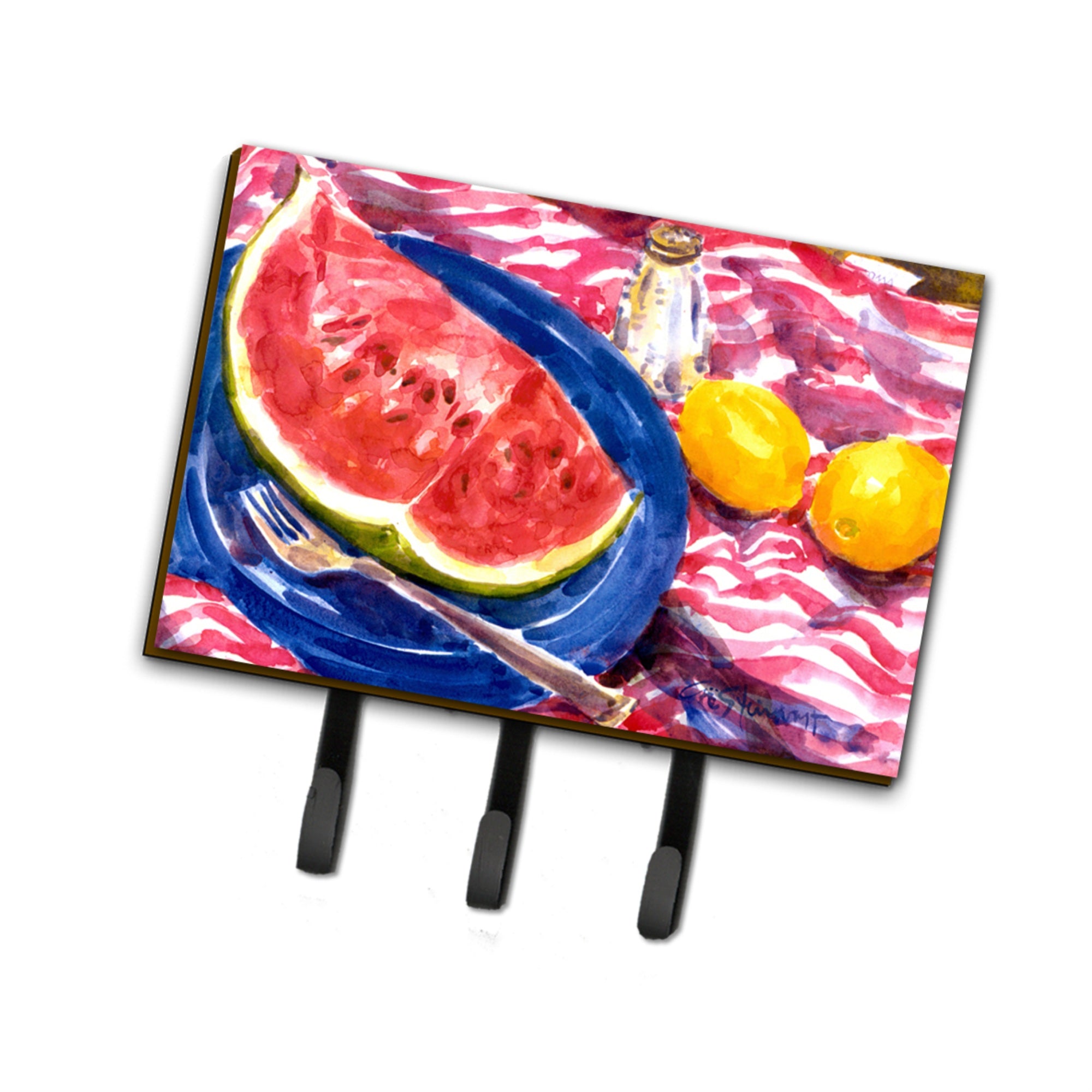 Caroline'S Treasures 6028Th68 Watermelon Leash Holder Or Key Hook, Large, Multicolor
