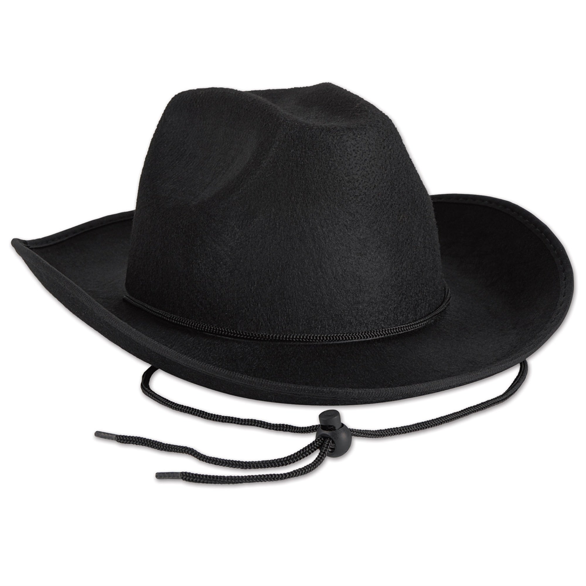 Black Felt Cowboy Hat, (Pack Of 6)