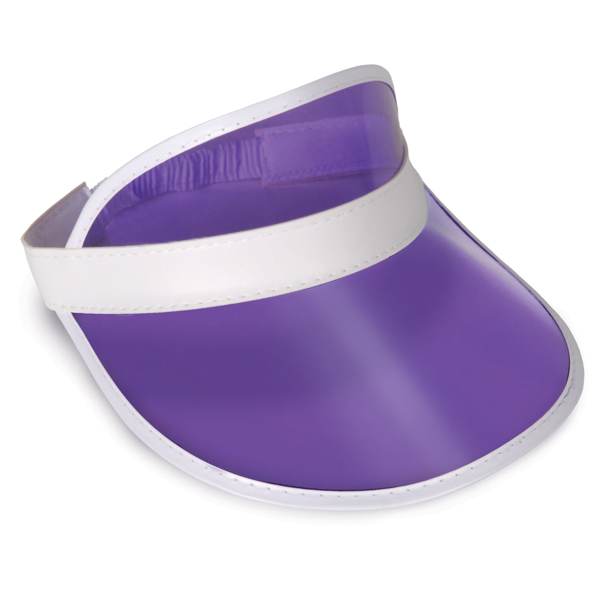Clear Purple Plastic Dealers Visor, (Pack Of 12)